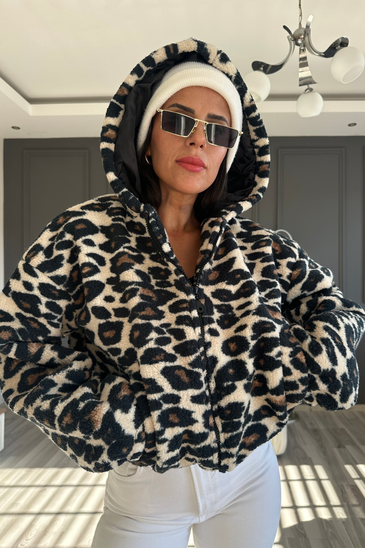 Leopar Astarlı Mont