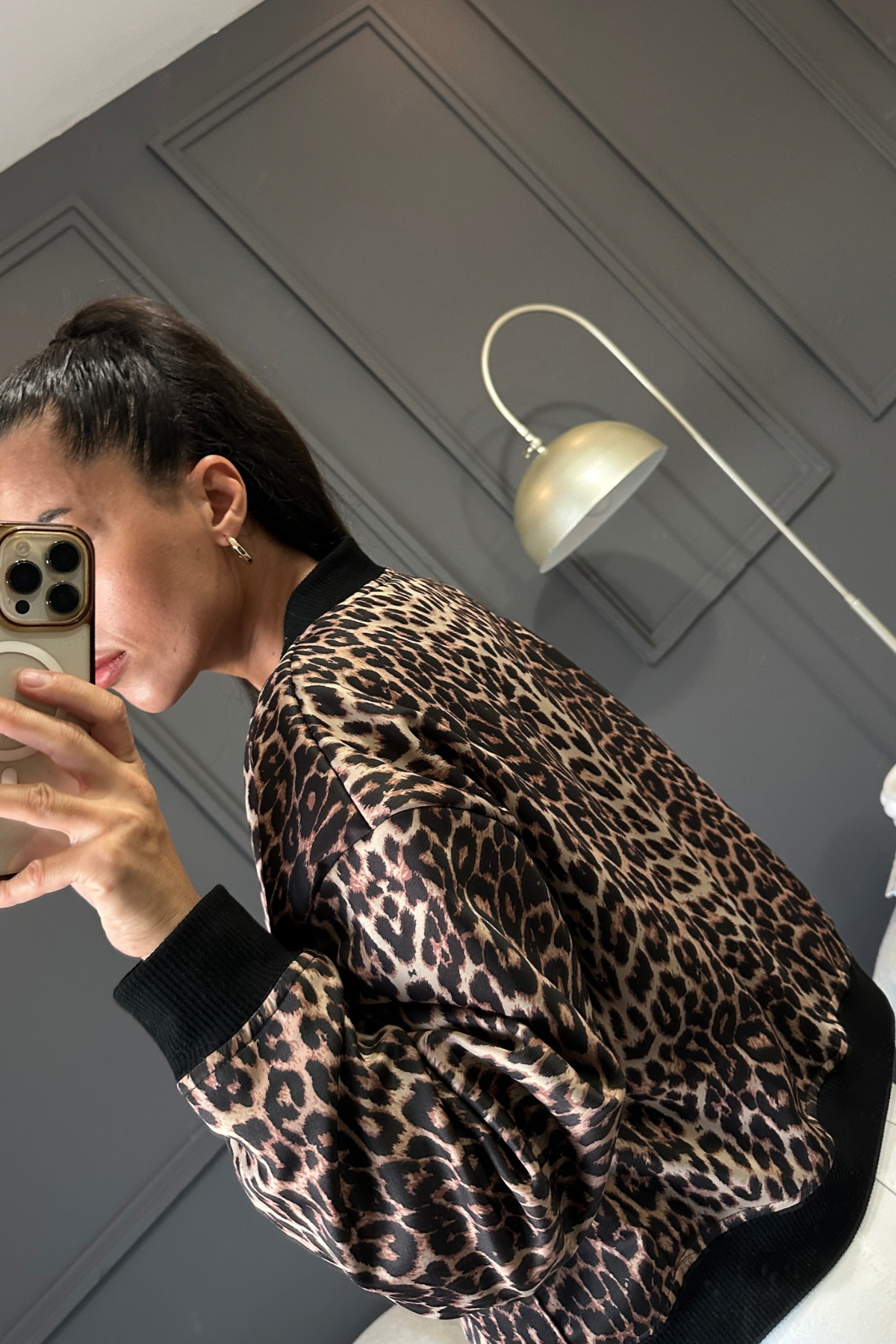 Leopar Bomber Ceket