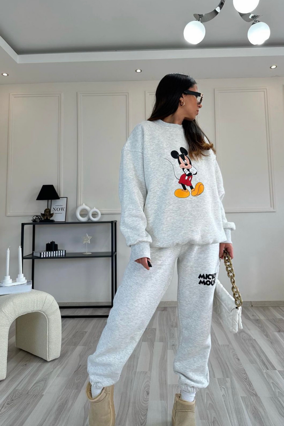 M Mouse Gri Eşofman Takım