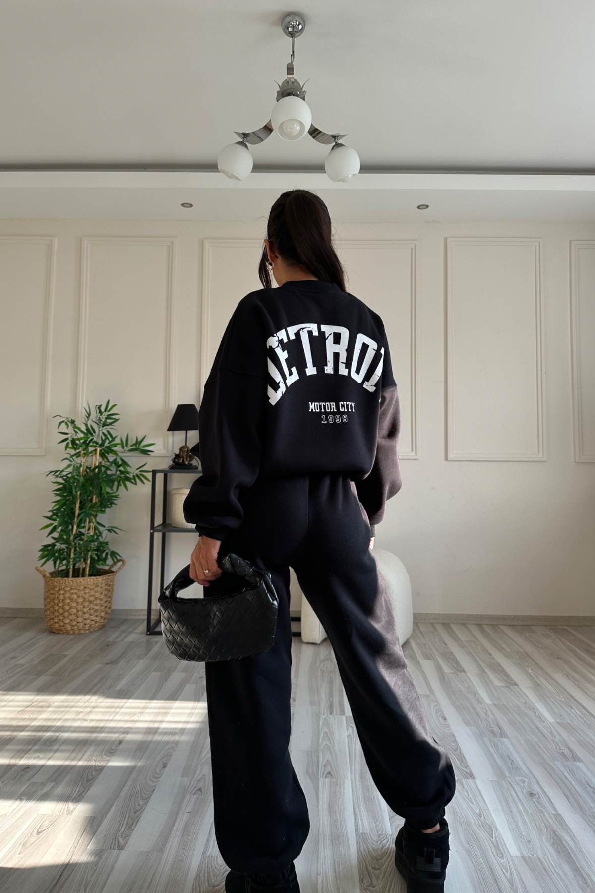 Siyah Detroit Eşofman Takım