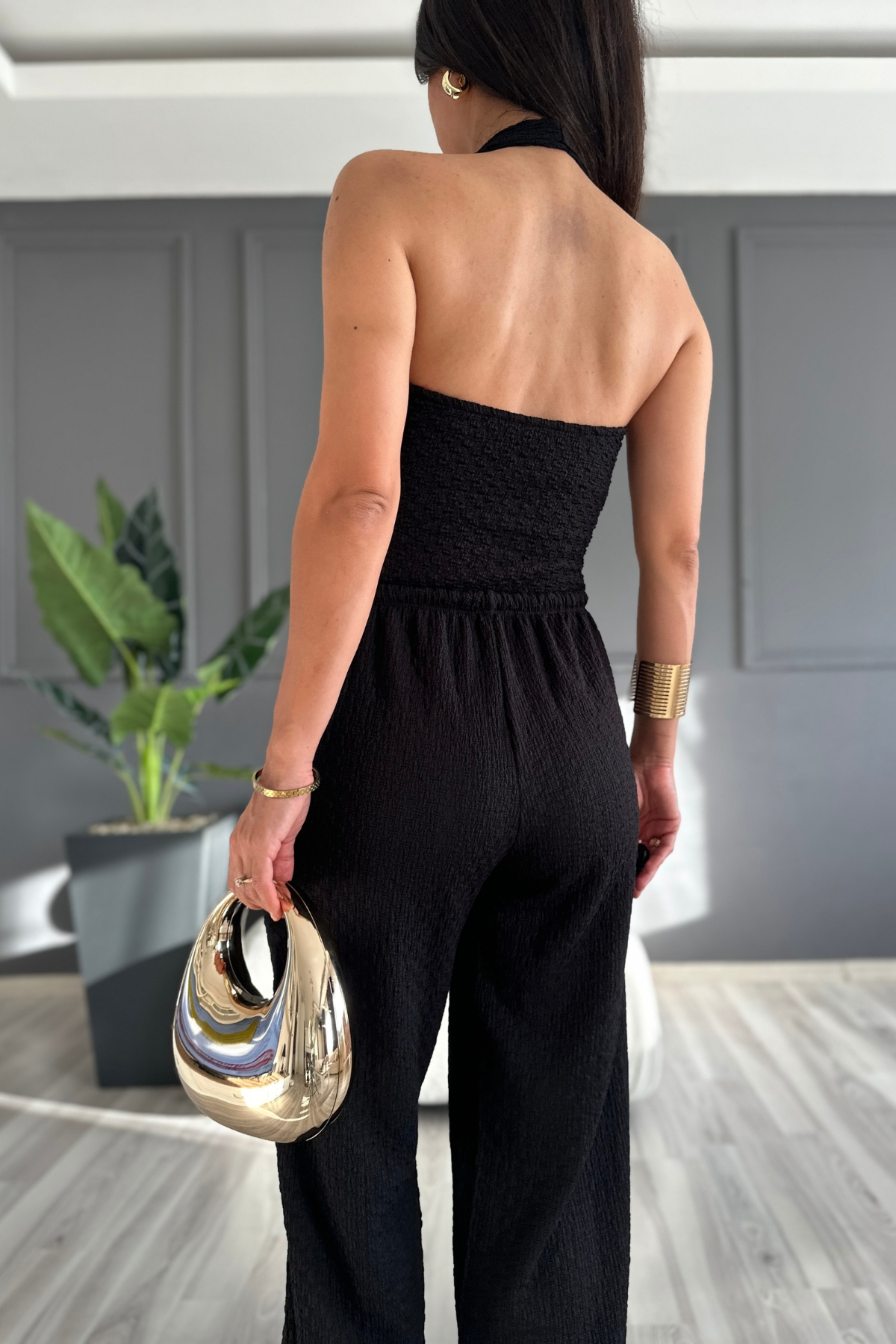 Siyah Sırtı Açık Elegant Takım 
