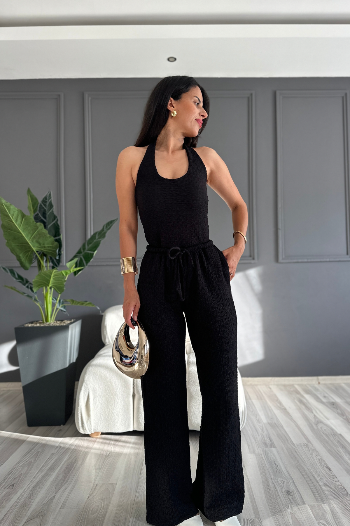 Siyah Sırtı Açık Elegant Takım 
