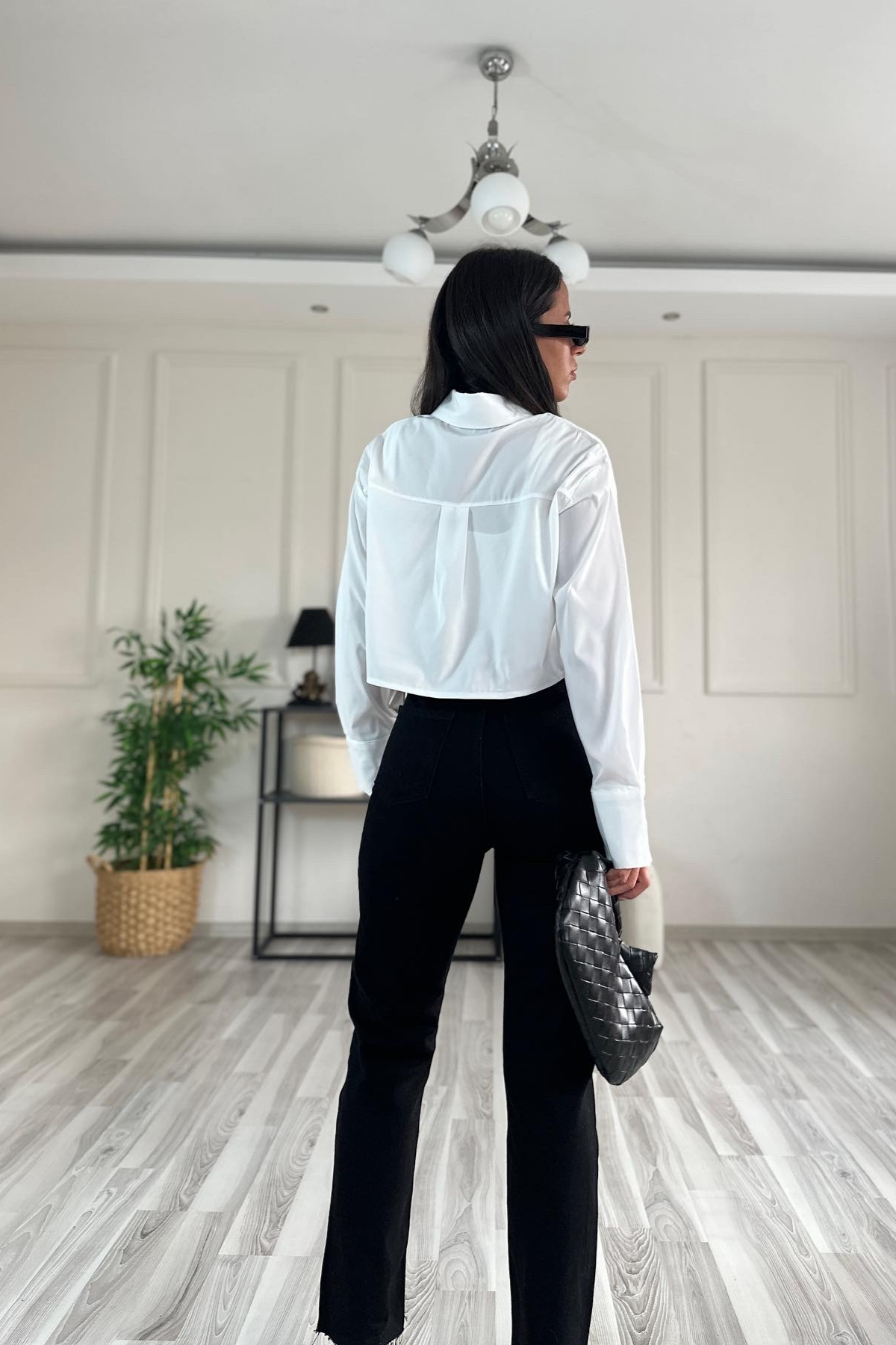 Straight Kesik Paça Siyah Denim