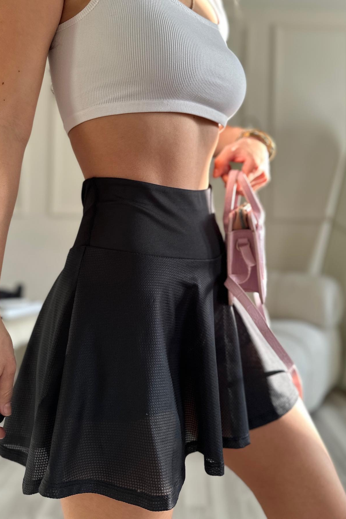 Style Of Siyah İçi Şortlu Tenis Etek