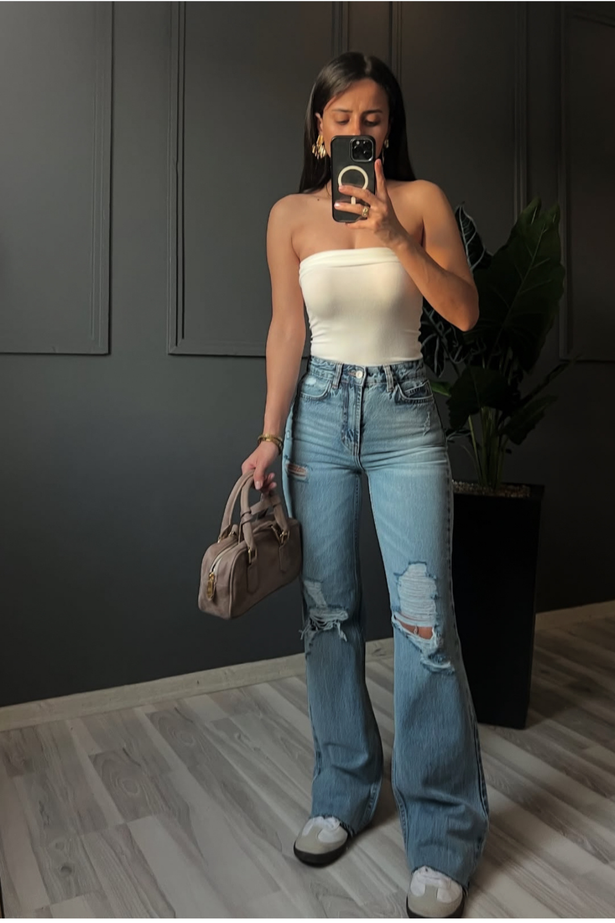 Yırtıklı SO2204 Straight Fit Blue Jean