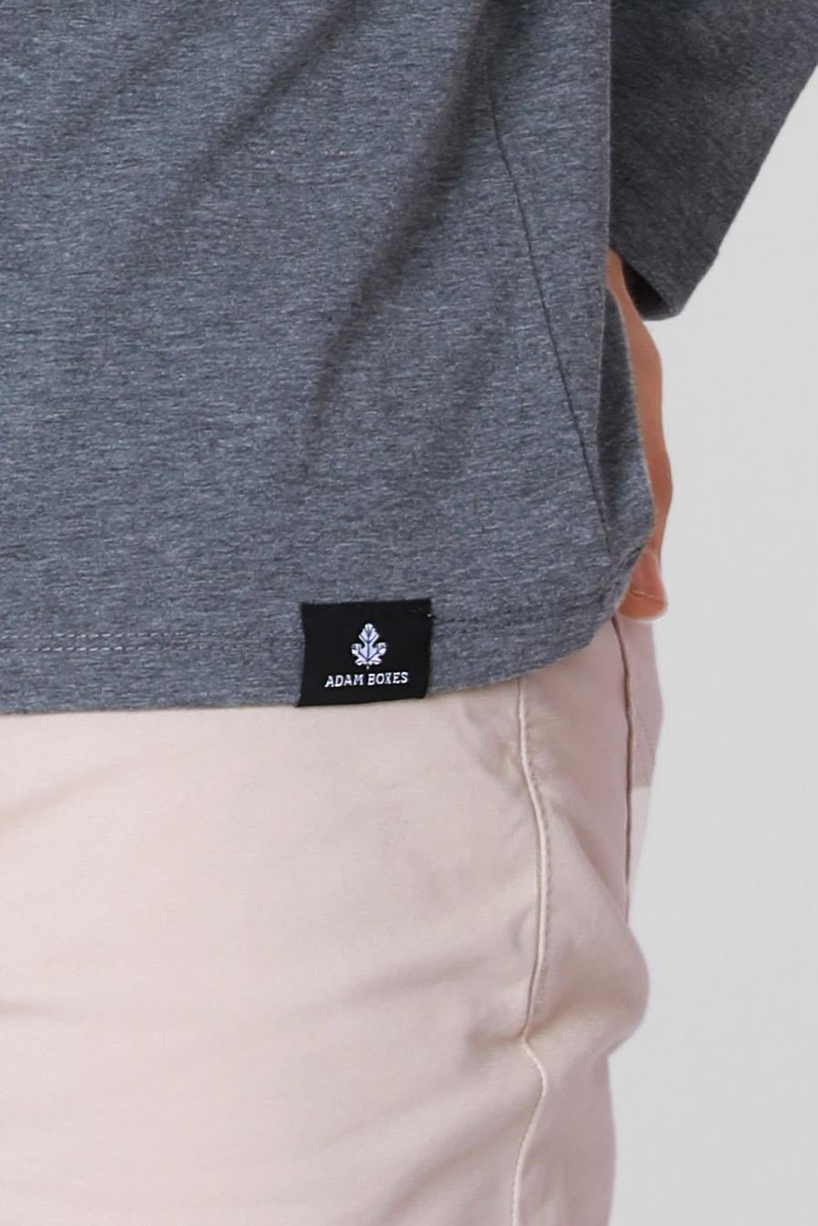 ADAM BOXESADAM BOXES Düğmeli Bisiklet Yaka Uzun Kollu T-shirt NP-Collargo - Koyu Gri