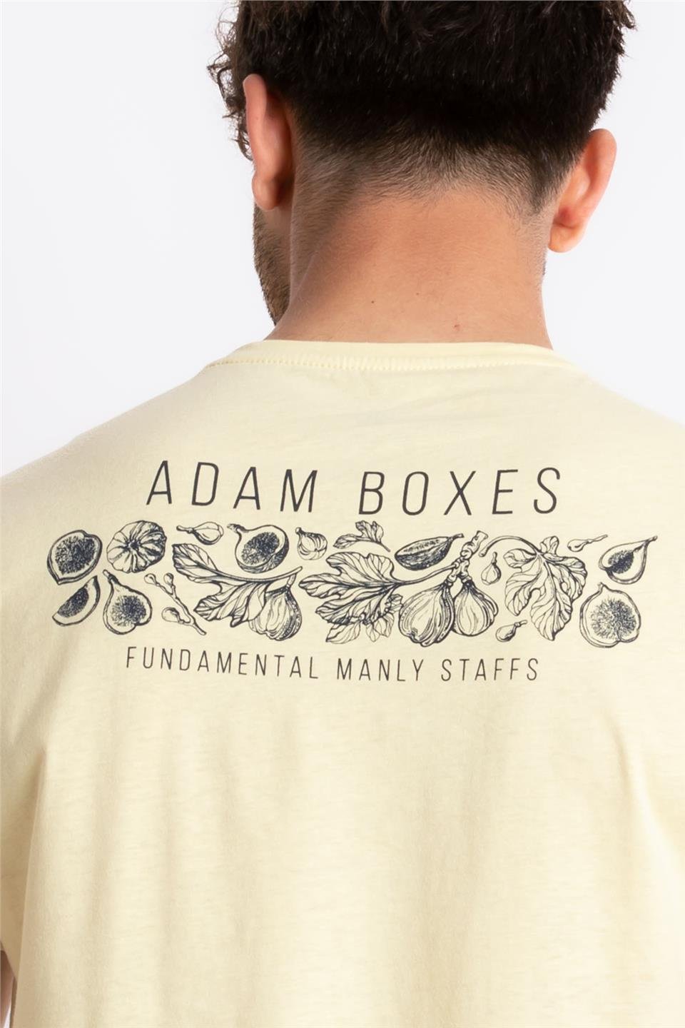 ADAM BOXESAdam Boxes Erkek/Unisex Baskılı O-Yaka T-shirt Bandos - Açık Sarı