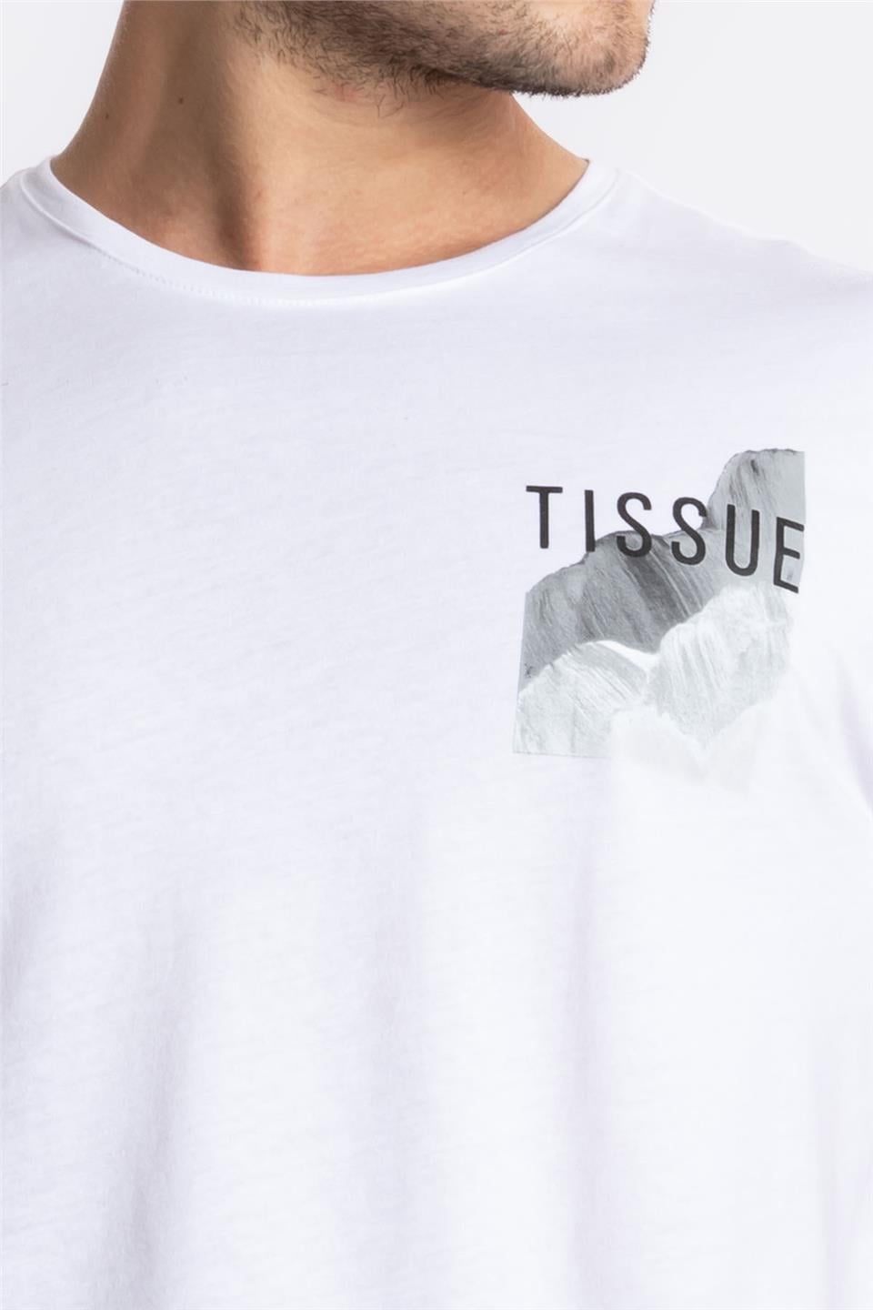 ADAM BOXESAdam Boxes Erkek/Unisex Baskılı O-Yaka T-shirt Tissue - Beyaz