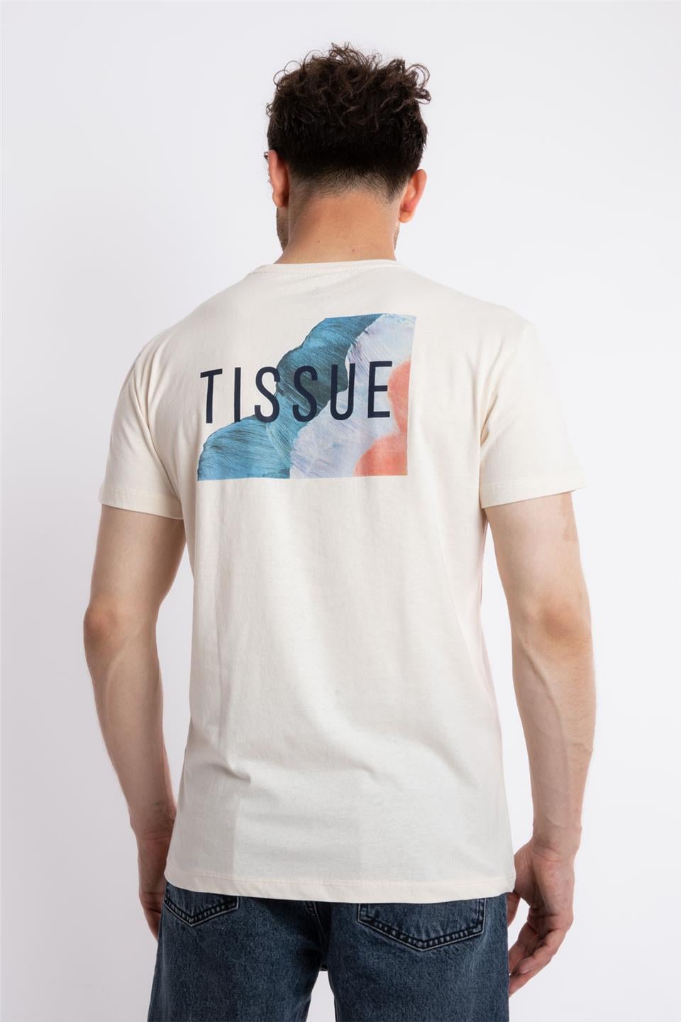 ADAM BOXESAdam Boxes Erkek/Unisex Baskılı O-Yaka T-shirt Tissue - Ham Pamuk (Renkli Baskı)