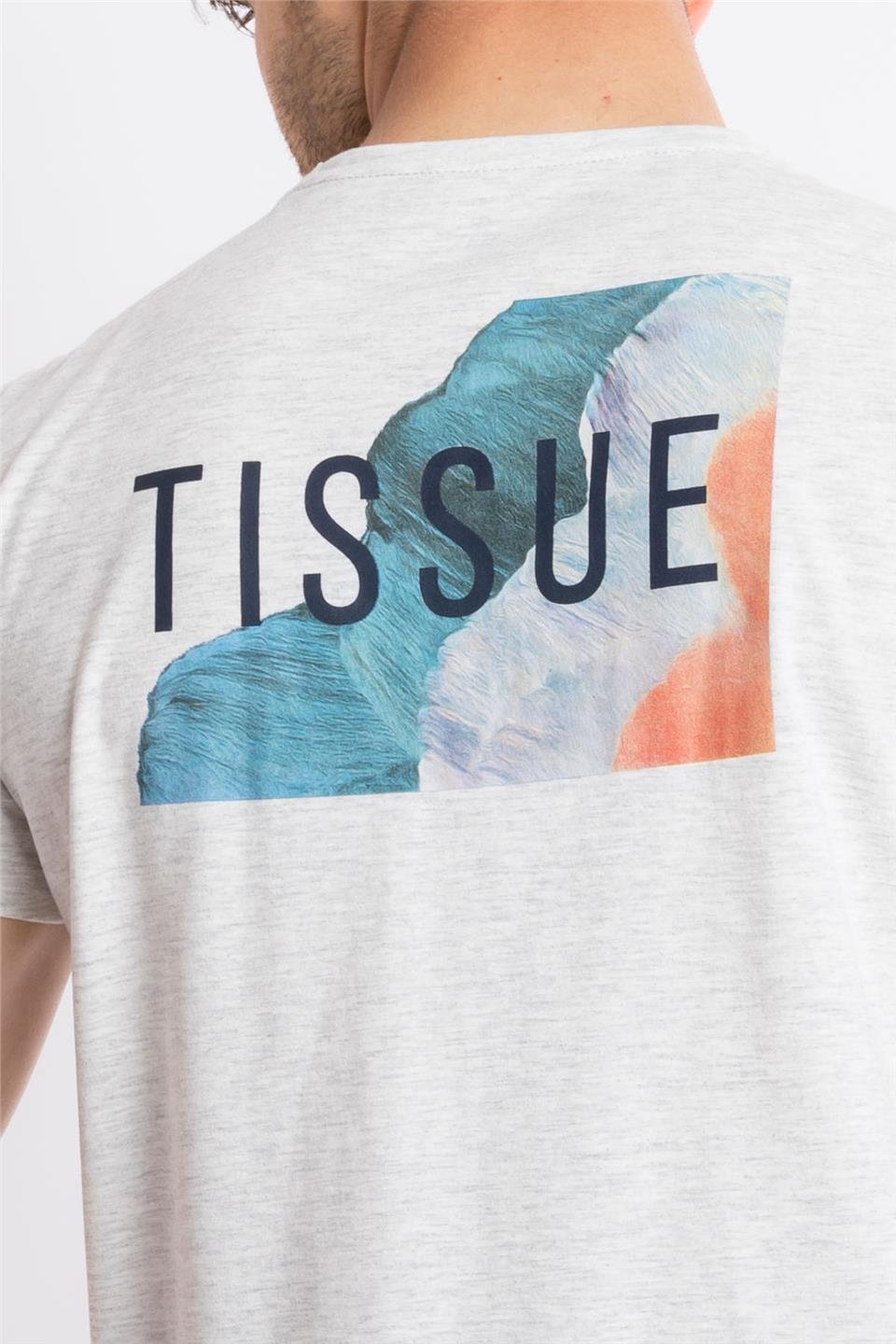 ADAM BOXESAdam Boxes Erkek/Unisex Baskılı O-Yaka T-shirt Tissue - Gri Melanj