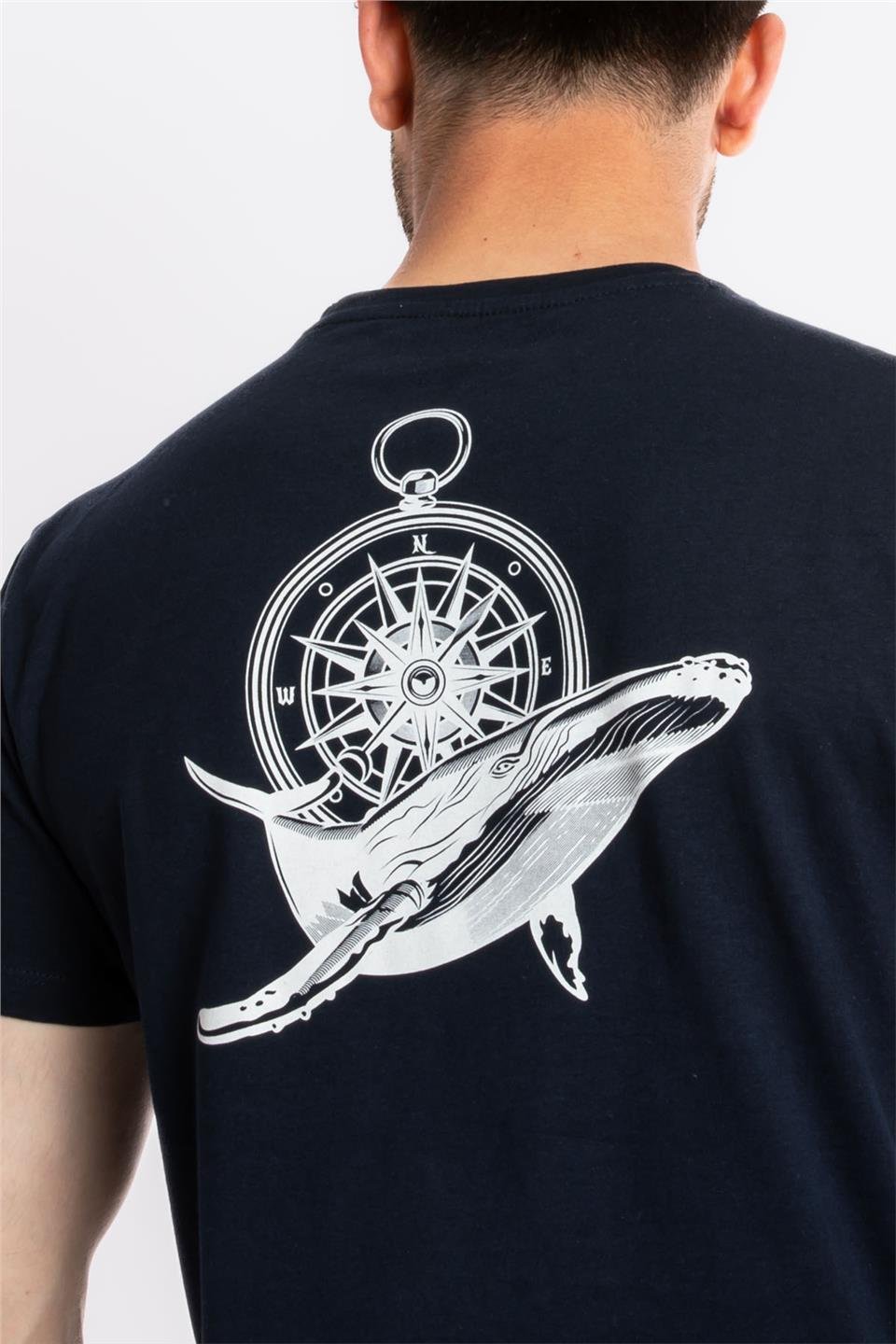 ADAM BOXESAdam Boxes Erkek/Unisex Baskılı O-Yaka T-shirt Marino - Lacivert