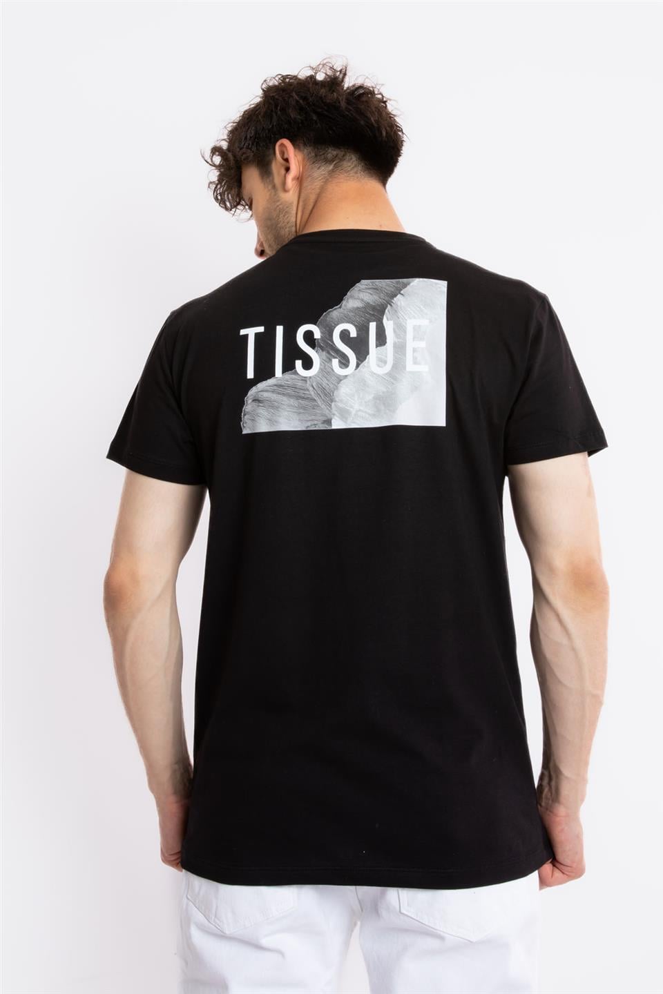 ADAM BOXESAdam Boxes Erkek/Unisex Baskılı O-Yaka T-shirt Tissue - Siyah