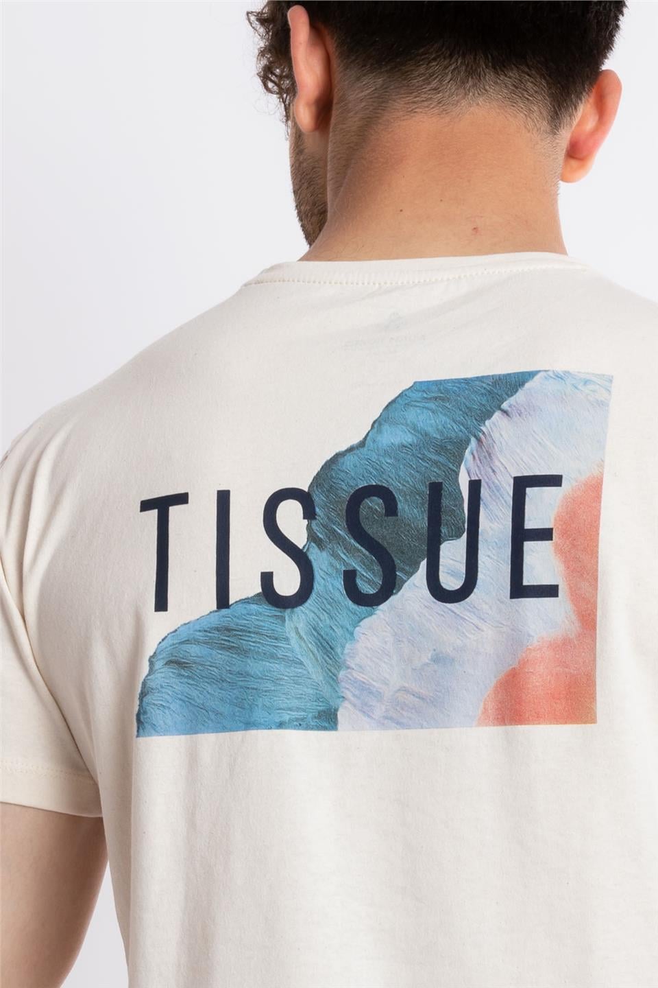 ADAM BOXESAdam Boxes Erkek/Unisex Baskılı O-Yaka T-shirt Tissue - Ham Pamuk (Renkli Baskı)
