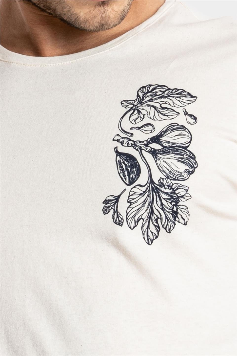 ADAM BOXESAdam Boxes Erkek/Unisex Baskılı O-Yaka T-shirt Bandos - Ham Pamuk