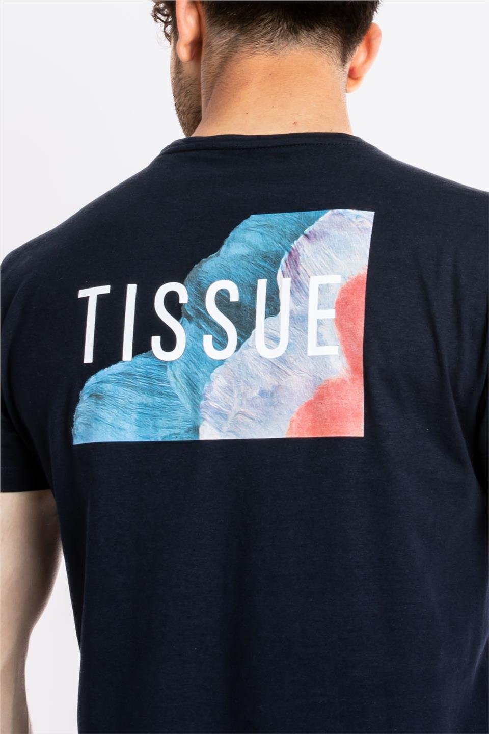 ADAM BOXESAdam Boxes Erkek/Unisex Baskılı O-Yaka T-shirt Tissue - Lacivert