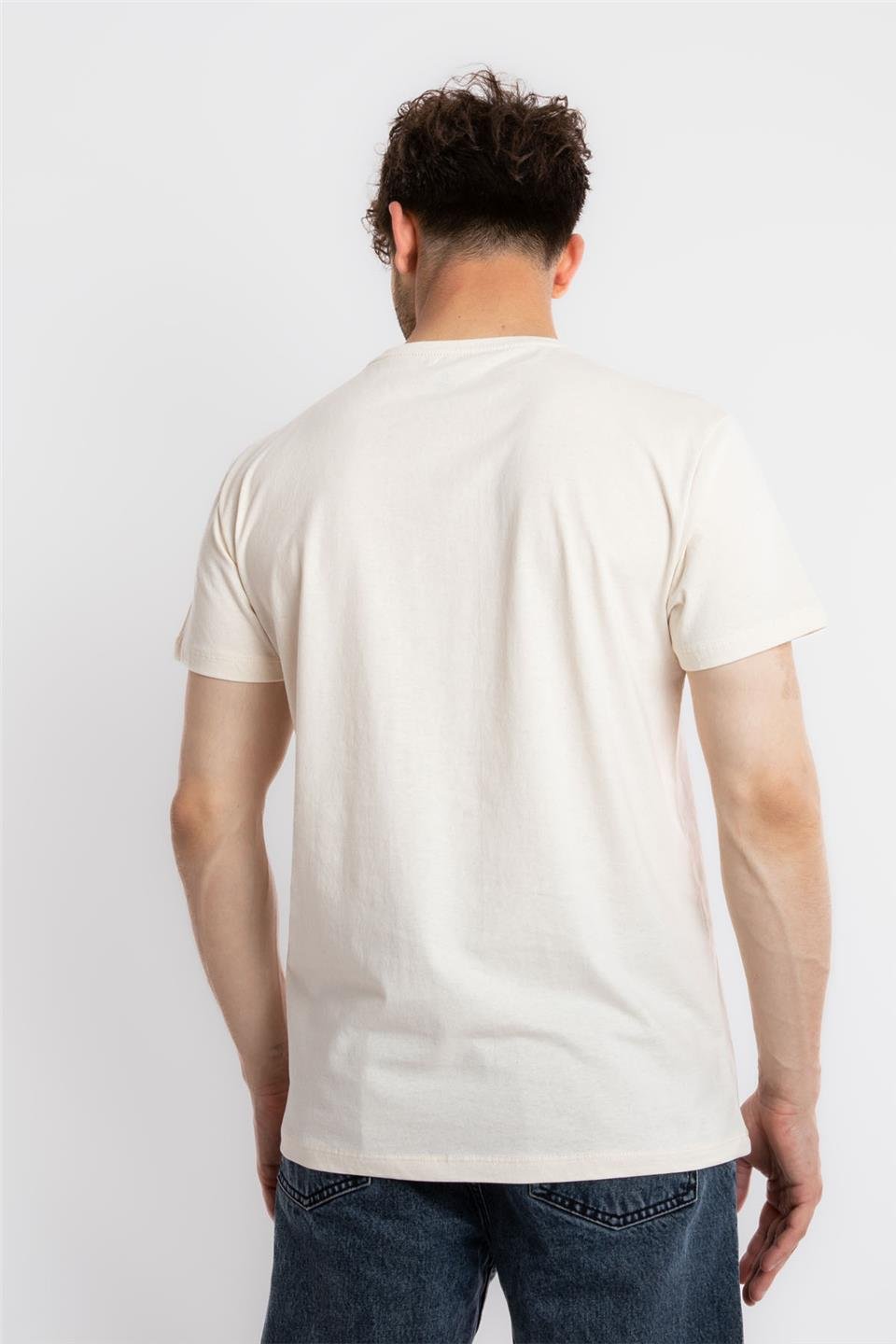 ADAM BOXESAdam Boxes Erkek/Unisex Baskılı O-Yaka T-shirt Libestatuas - Ham Pamuk