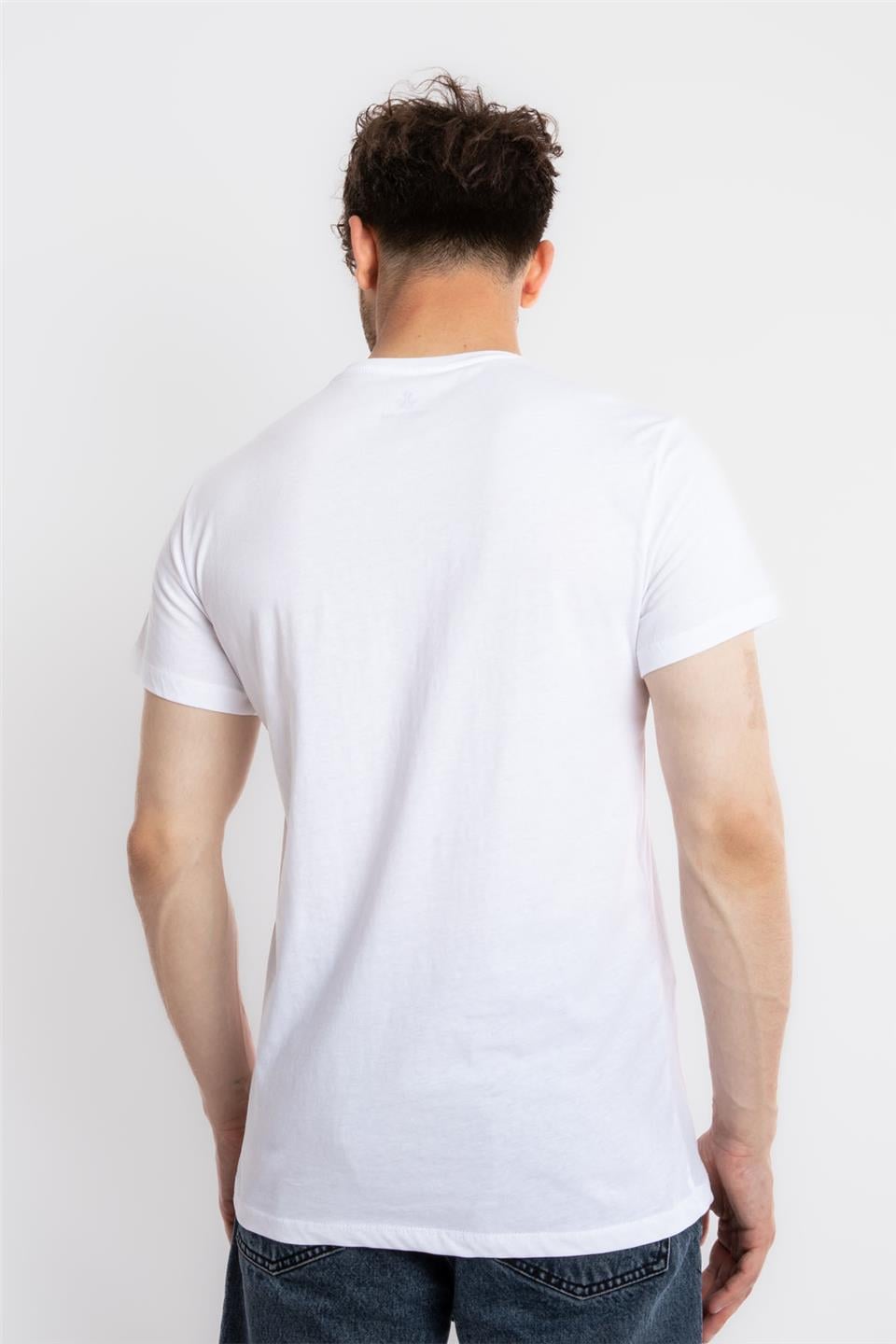 ADAM BOXESAdam Boxes Erkek/Unisex Baskılı O-Yaka T-shirt Apiso - Beyaz