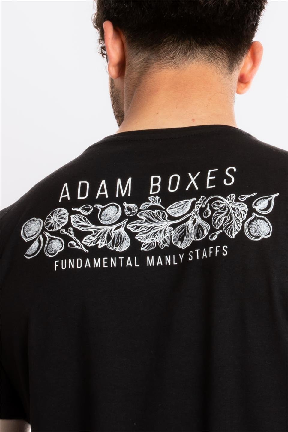ADAM BOXESAdam Boxes Erkek/Unisex Baskılı O-Yaka T-shirt Bandos - Siyah
