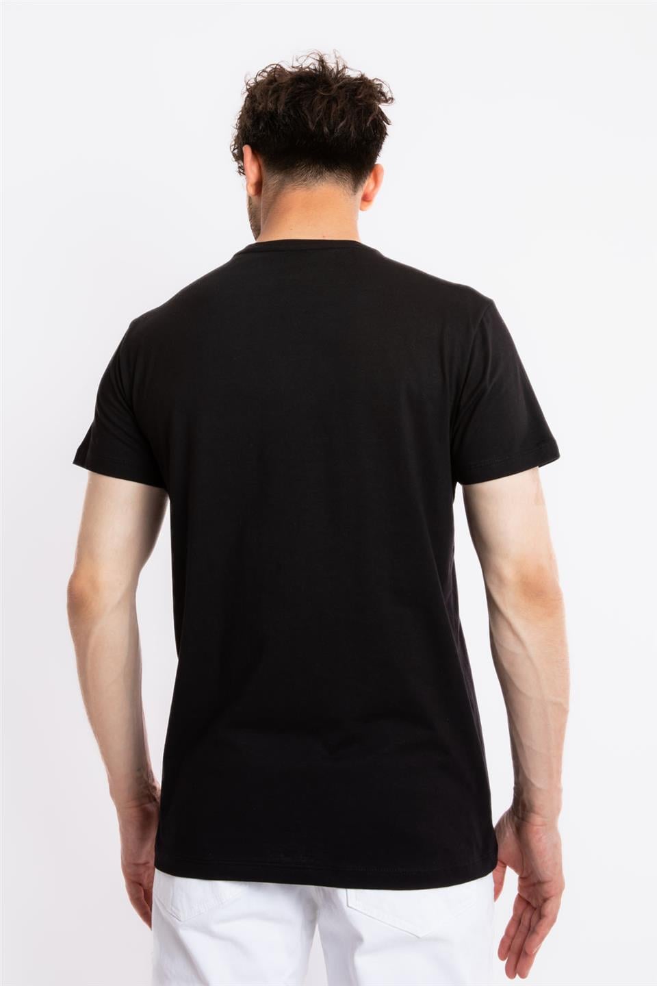 ADAM BOXESAdam Boxes Erkek/Unisex Baskılı O-Yaka T-shirt Libestatuas - Siyah