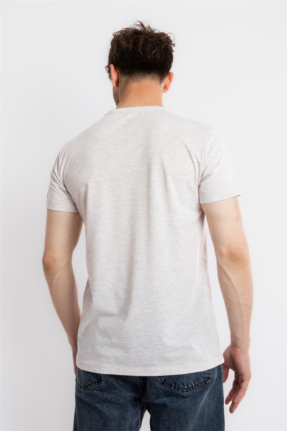 ADAM BOXESAdam Boxes Erkek/Unisex O-Yaka Cepli T-shirt Bolsillo - Kahve Melanj