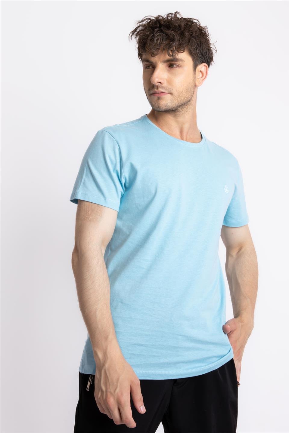 ADAM BOXESAdam Boxes Erkek/Unisex O-Yaka T-shirt Premiver - Açık Mavi
