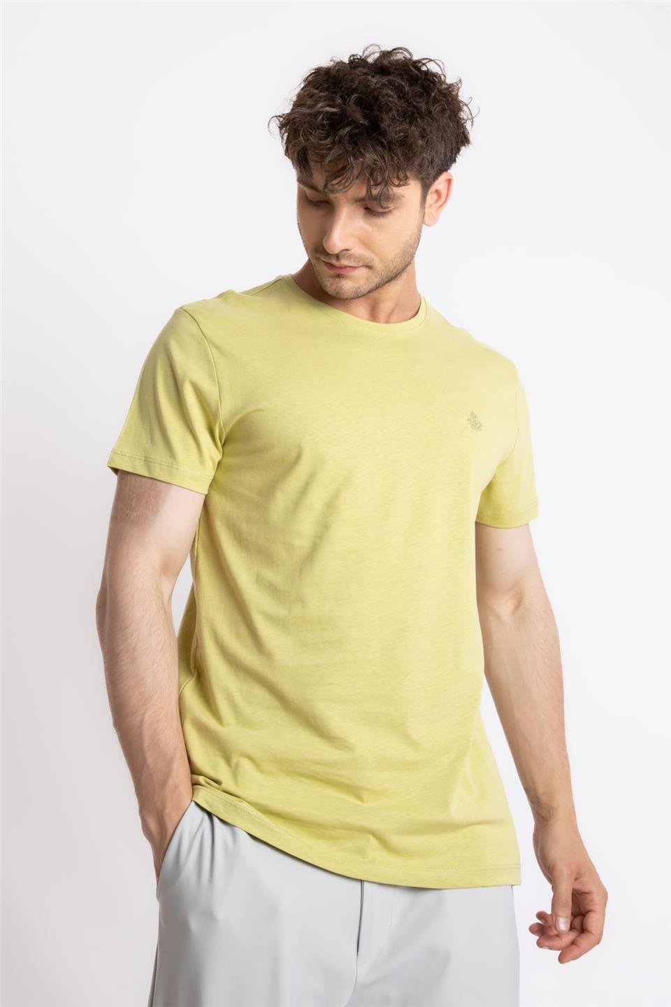 ADAM BOXESAdam Boxes Erkek/Unisex O-Yaka T-shirt Premiver - Açık Haki