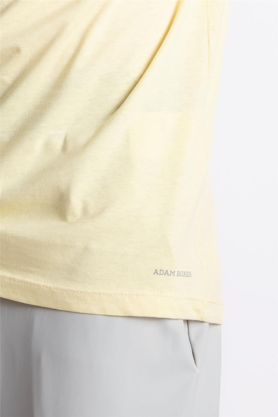 ADAM BOXESAdam Boxes Erkek/Unisex O-Yaka Cepli T-shirt Bolsillo - Açık Sarı