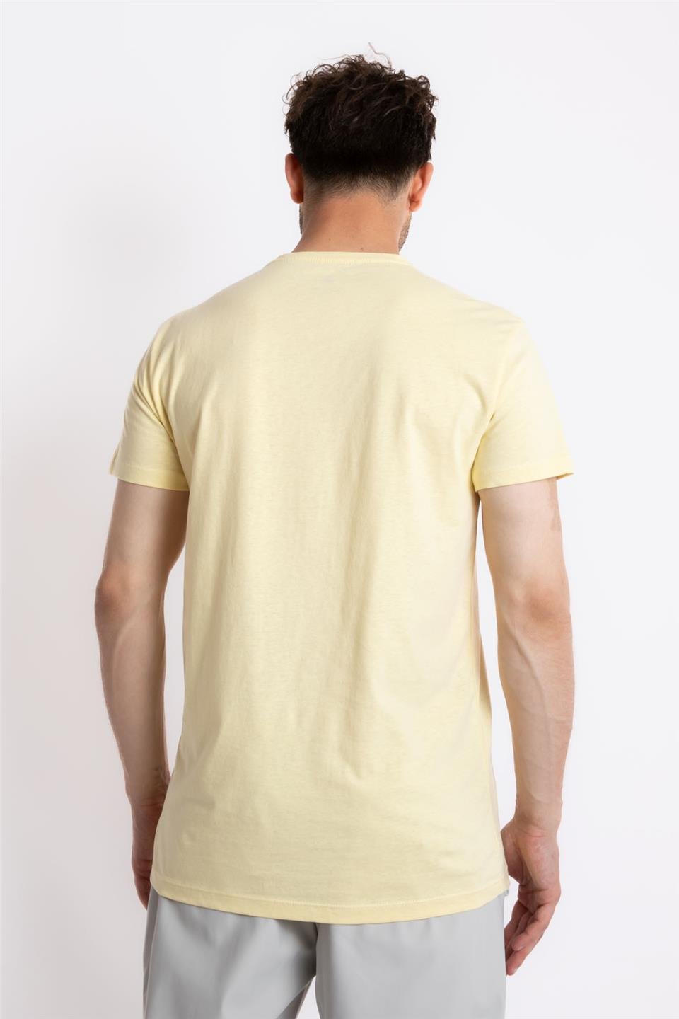 ADAM BOXESAdam Boxes Erkek/Unisex O-Yaka Cepli T-shirt Bolsillo - Açık Sarı