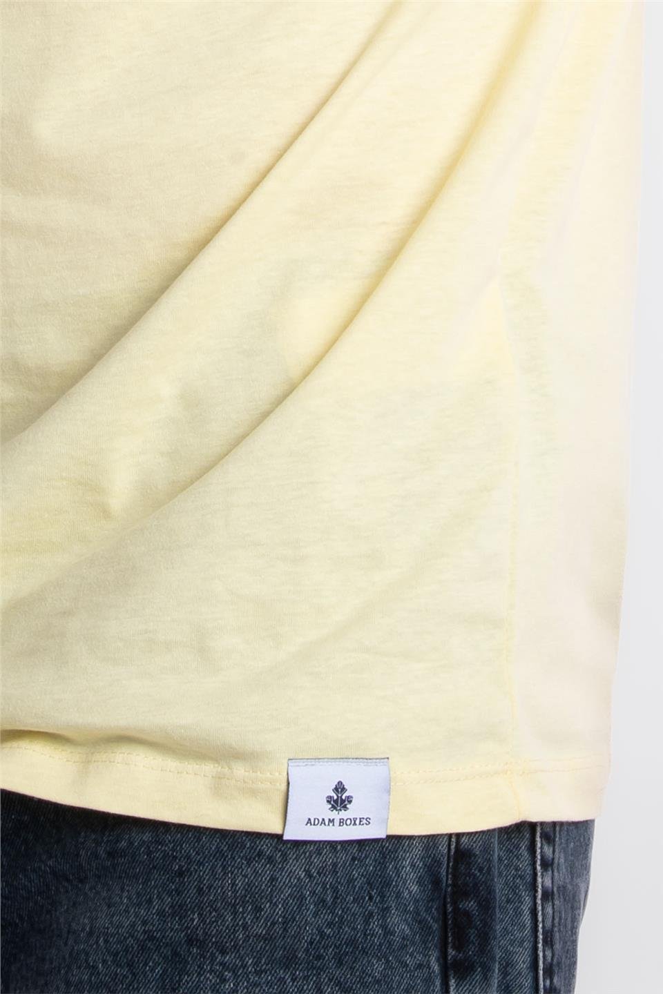 ADAM BOXESAdam Boxes Erkek/Unisex O-Yaka T-shirt Premiver - Açık Sarı