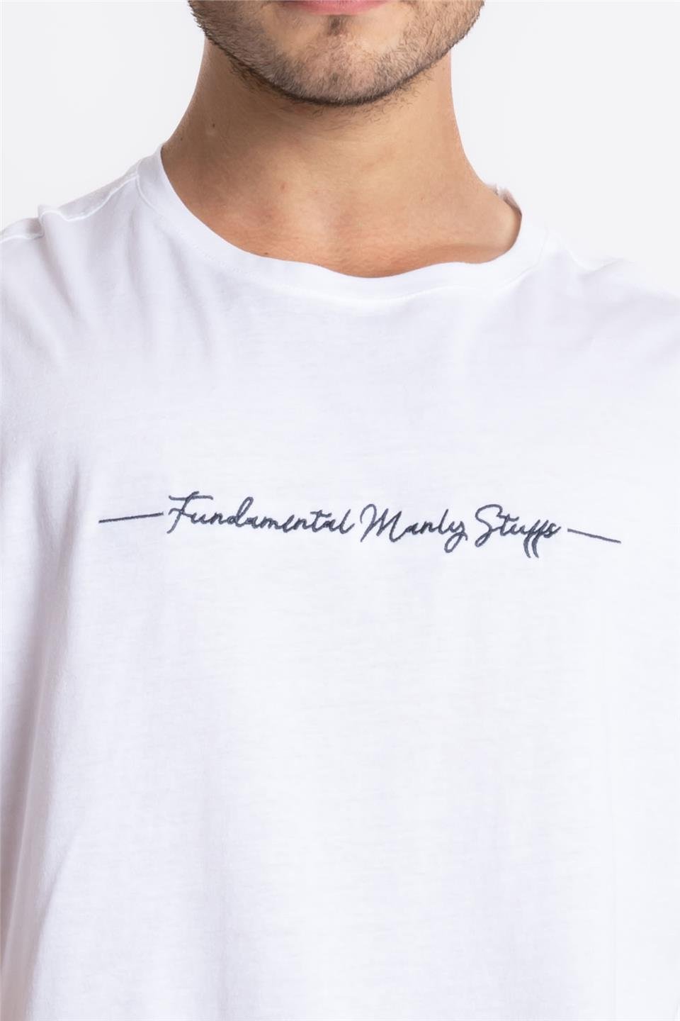 ADAM BOXESAdam Boxes Erkek/Unisex Oversize O-Yaka  T-shirt Fmsuelto - Beyaz