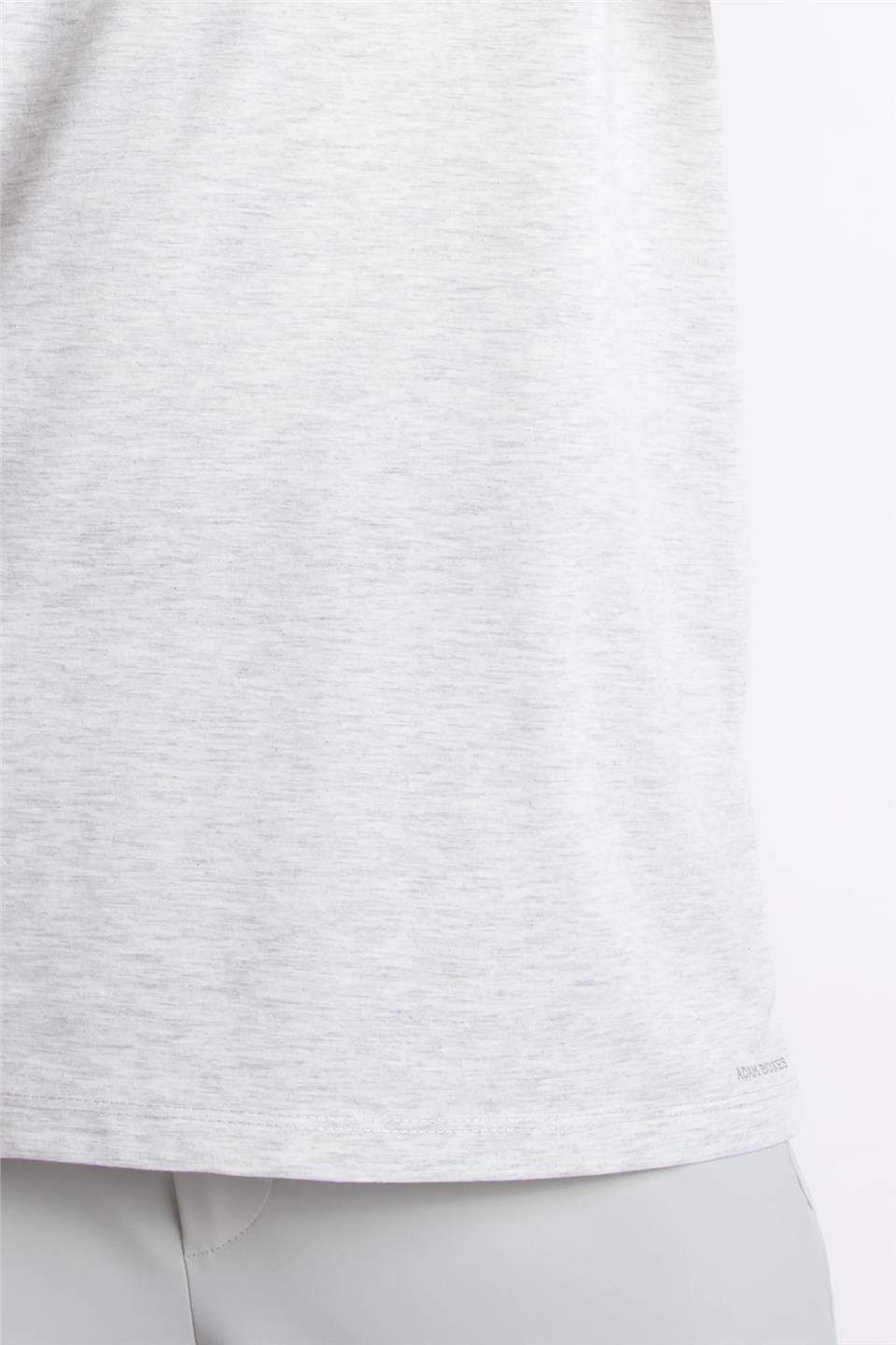 ADAM BOXESAdam Boxes Erkek/Unisex Oversize O-Yaka T-shirt Basuelto - Gri Melanj