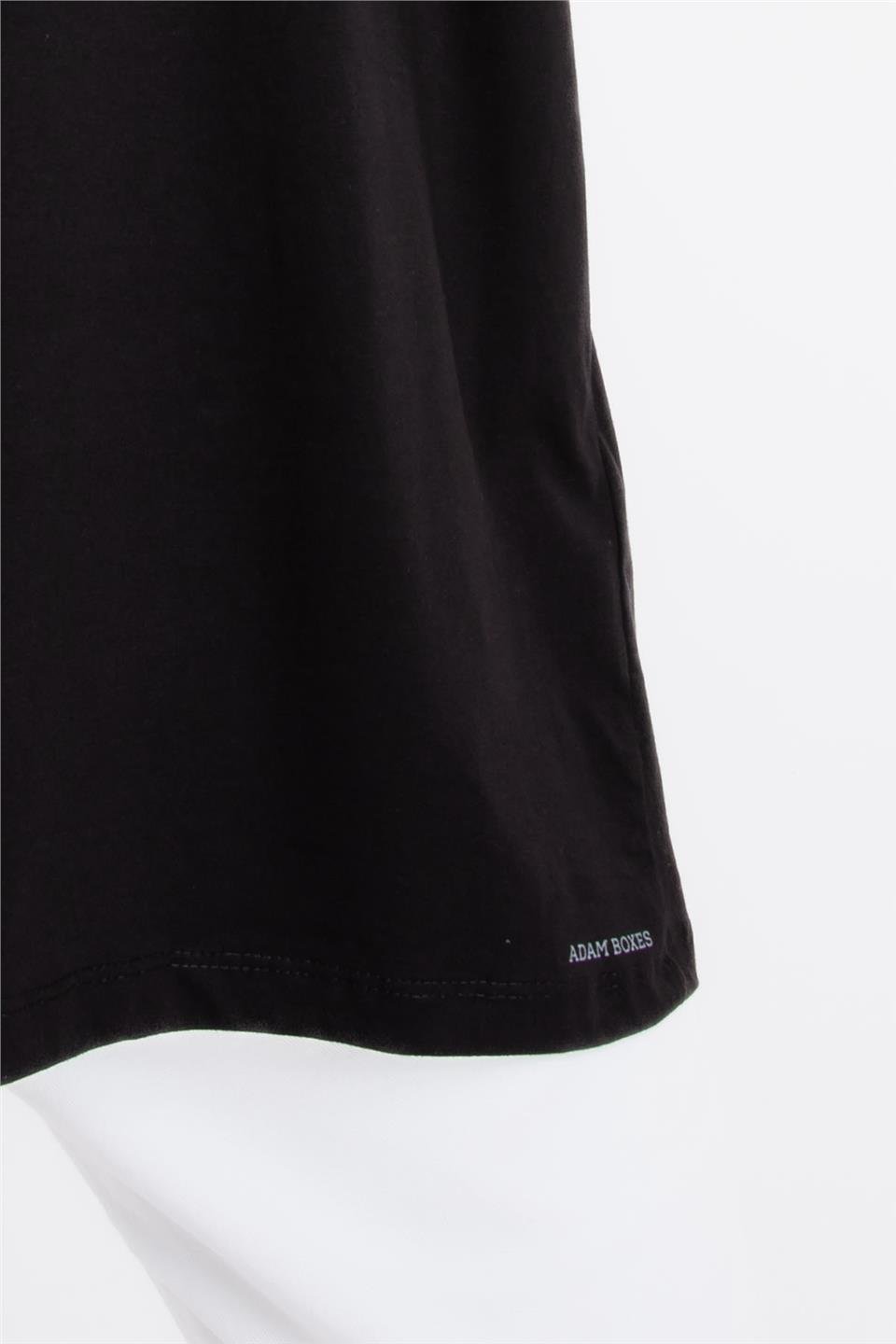 ADAM BOXESAdam Boxes Erkek/Unisex Oversize O-Yaka T-shirt Basuelto - Siyah