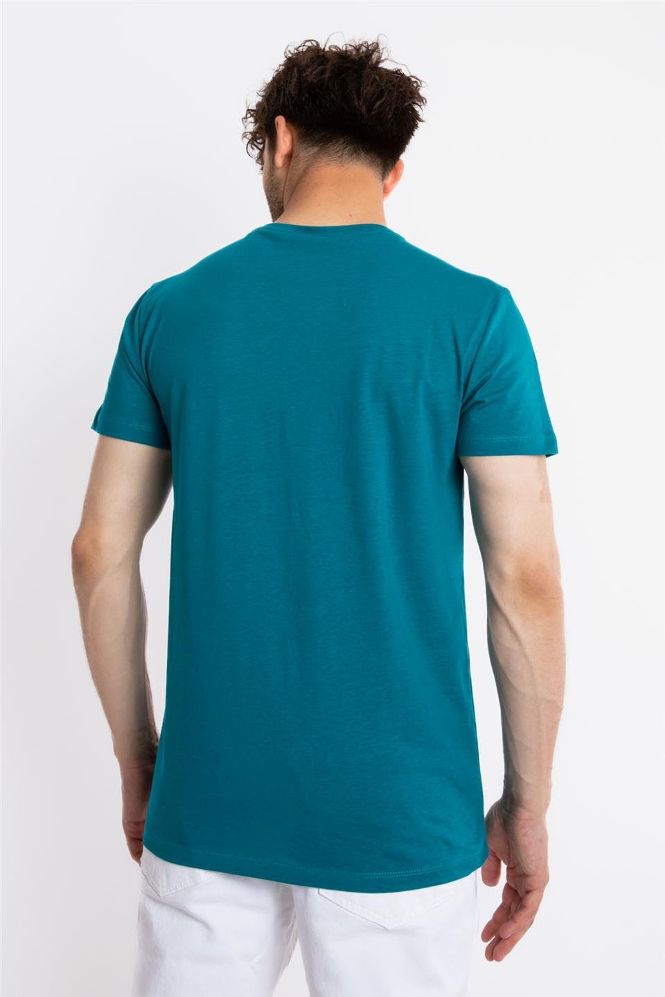 ADAM BOXESAdam Boxes Erkek/Unisex V-Yaka T-shirt Veralpes - Göl Yeşili