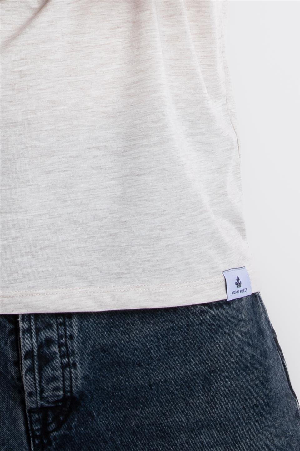 ADAM BOXESAdam Boxes Erkek/Unisex V-Yaka T-shirt Veralpes - Kahve Melanj