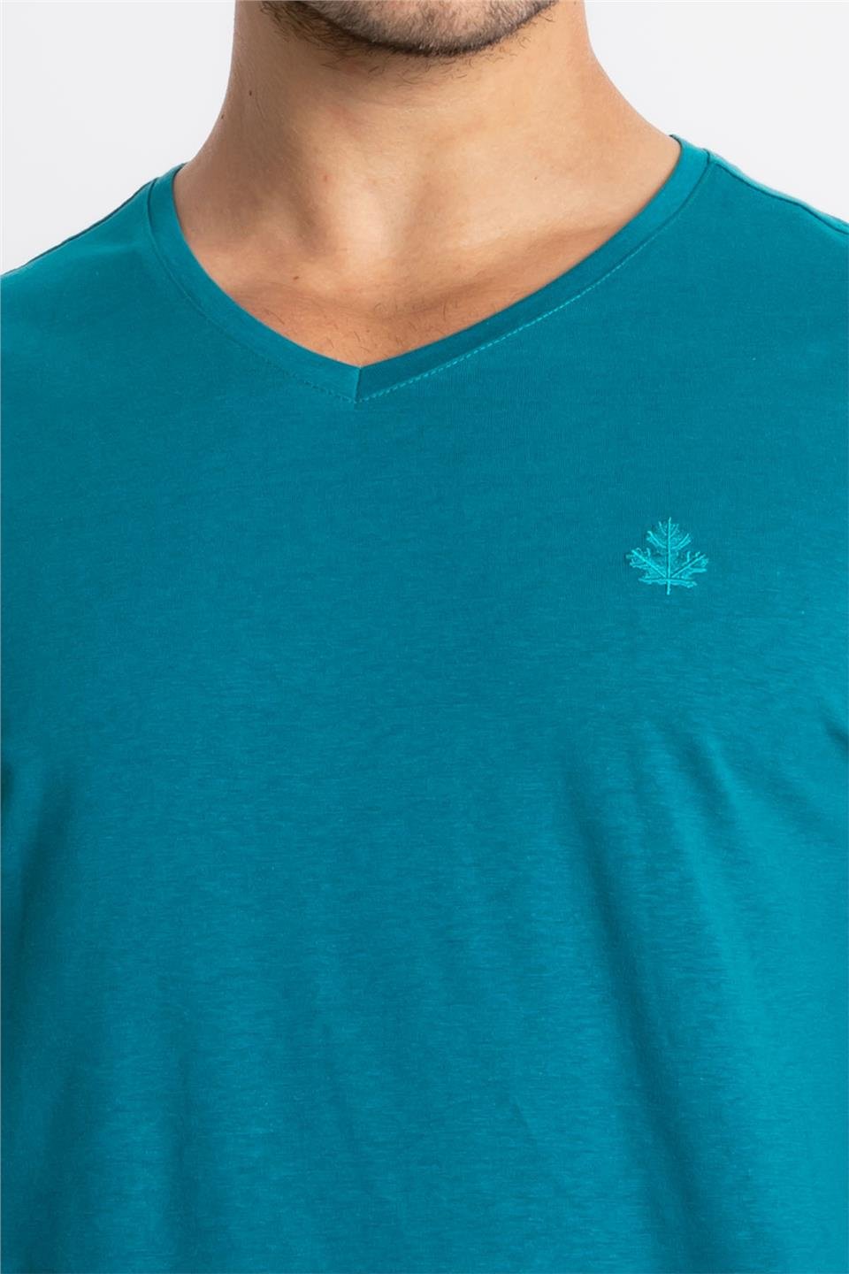 ADAM BOXESAdam Boxes Erkek/Unisex V-Yaka T-shirt Veralpes - Göl Yeşili