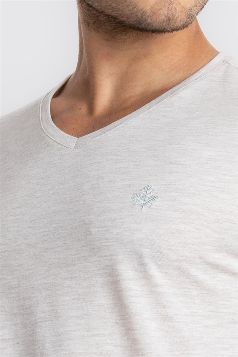 ADAM BOXESAdam Boxes Erkek/Unisex V-Yaka T-shirt Veralpes - Kahve Melanj