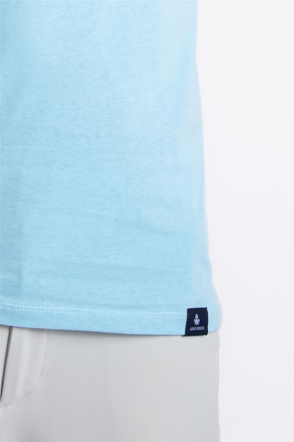 ADAM BOXESAdam Boxes Erkek/Unisex V-Yaka T-shirt Veralpes - Açık Mavi