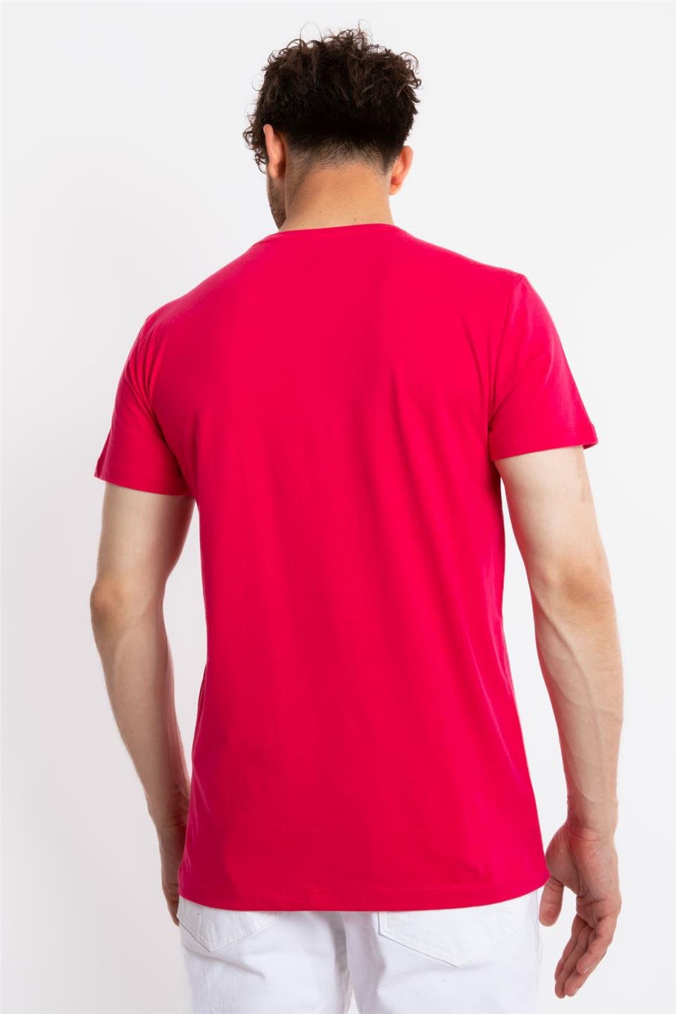 ADAM BOXESAdam Boxes Erkek/Unisex V-Yaka T-shirt Veralpes - Macenta