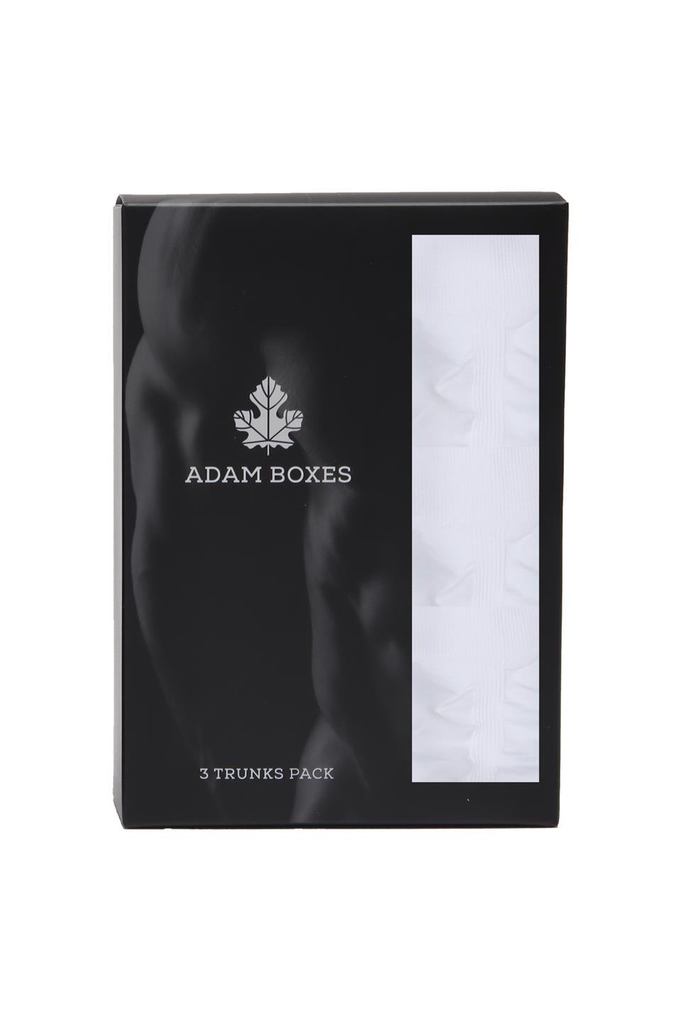 ADAM BOXESBoxer Trunk N-Sincosido 3'lü Paket - Beyaz (Dikişsiz/Seamless)