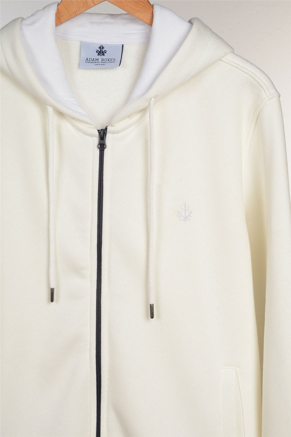 ADAM BOXESFermuarlı Kapüşonlu Sweatshirt Halicarna - Ekru