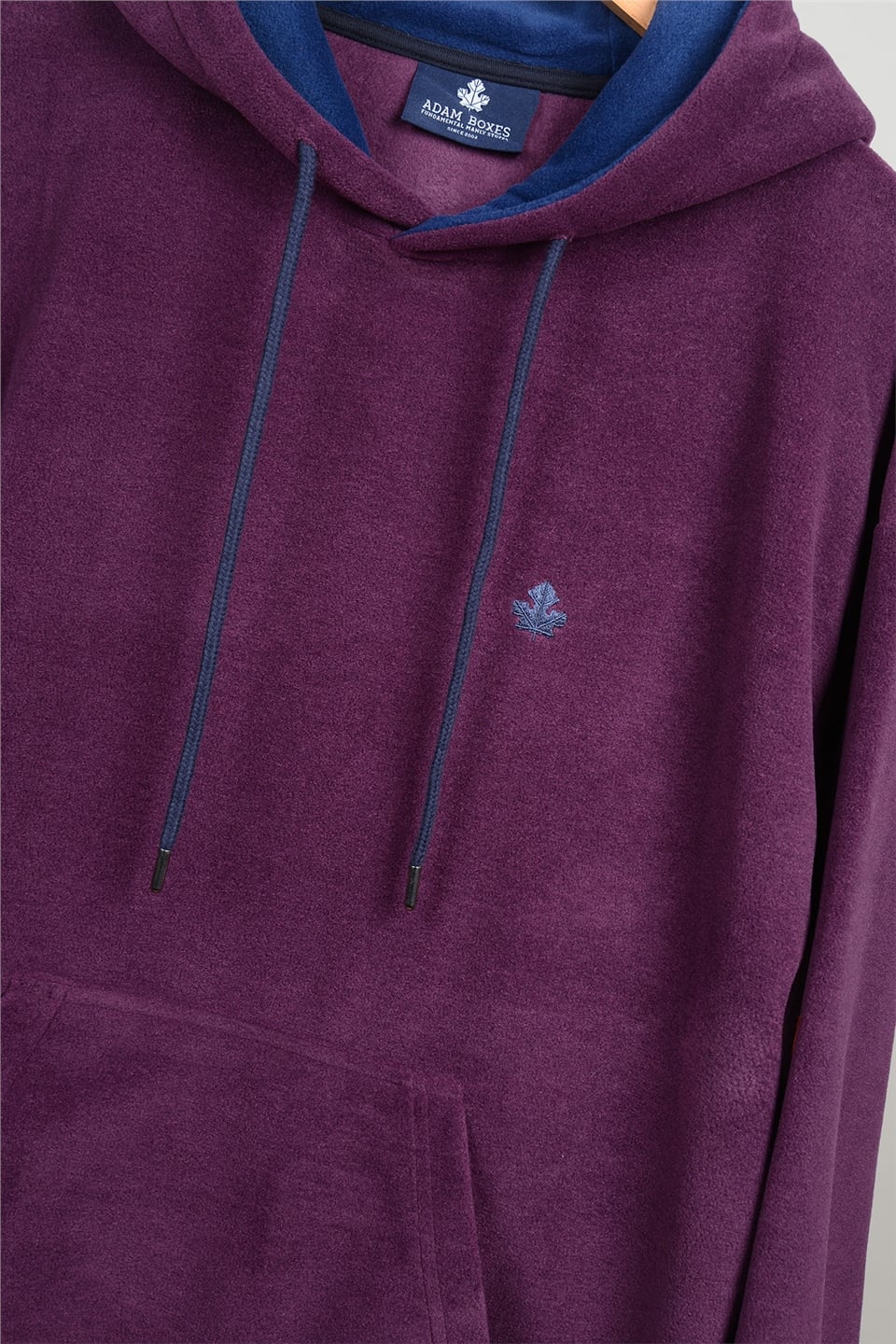 ADAM BOXESOversize Kapüşonlu Polar Sweatshirt Myndo - Koyu Mor