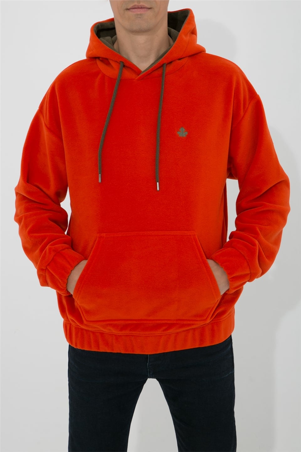 ADAM BOXESOversize Kapüşonlu Polar Sweatshirt Myndo - Turuncu