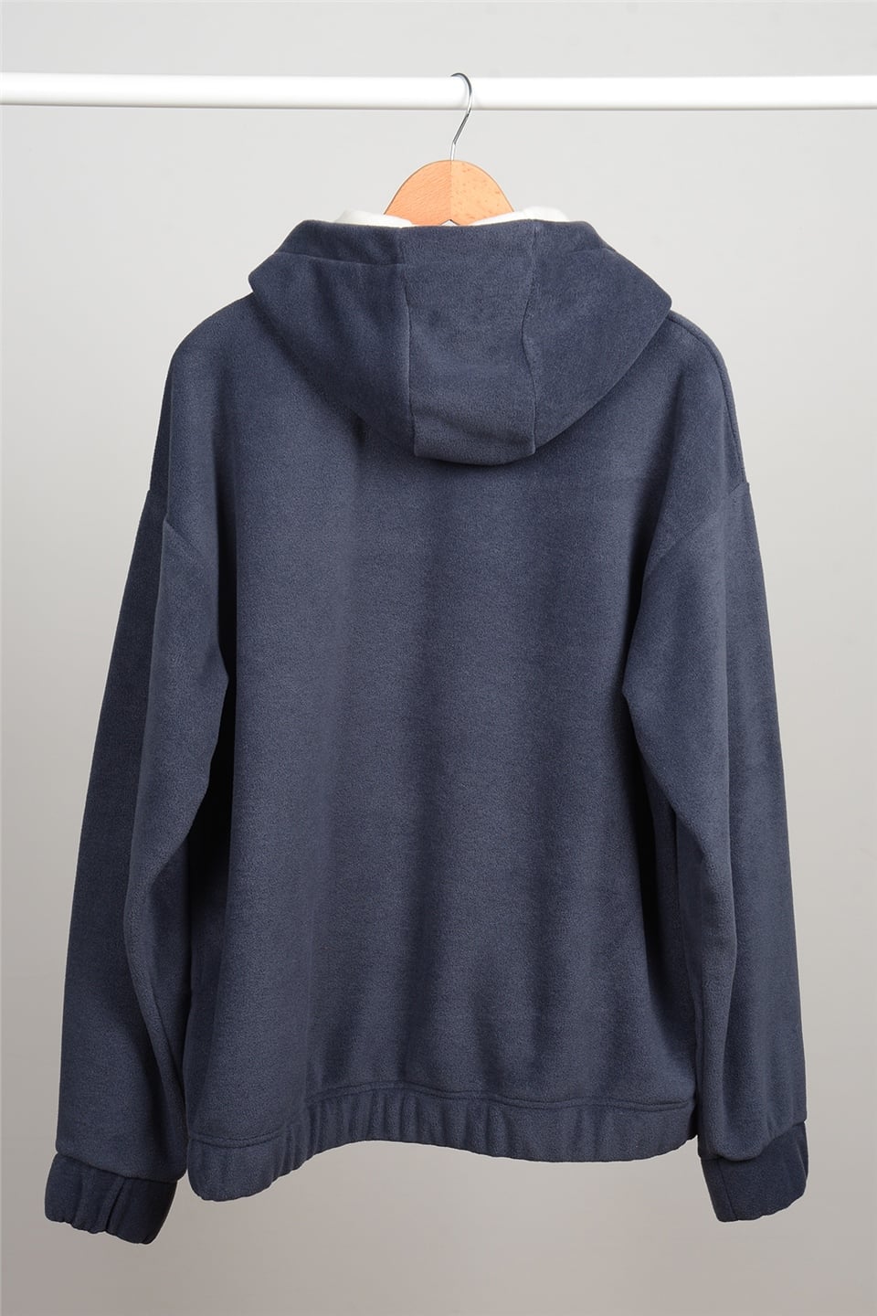 ADAM BOXESOversize Kapüşonlu Polar Sweatshirt Myndo - Füme