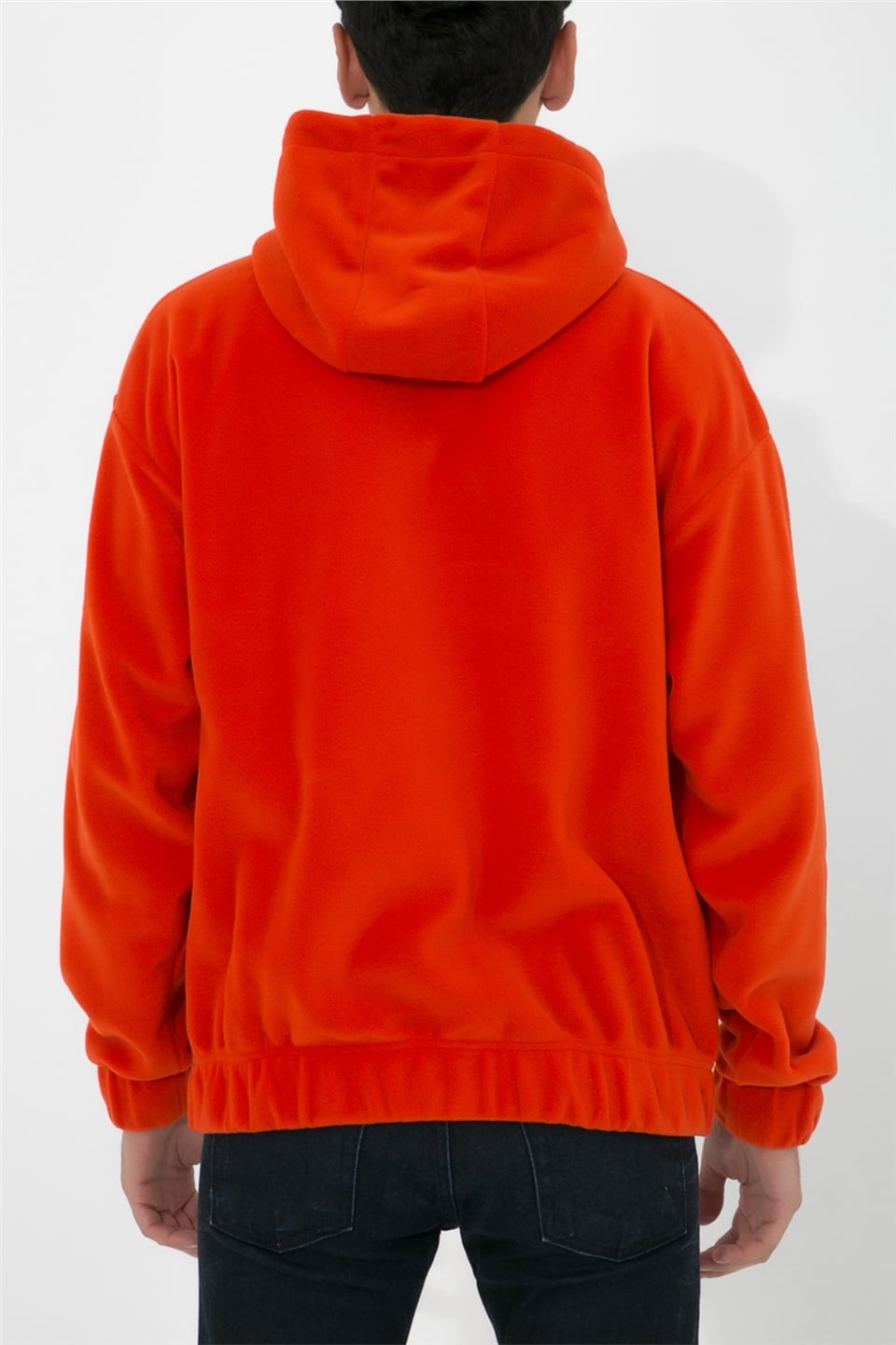 ADAM BOXESOversize Kapüşonlu Polar Sweatshirt Myndo - Turuncu