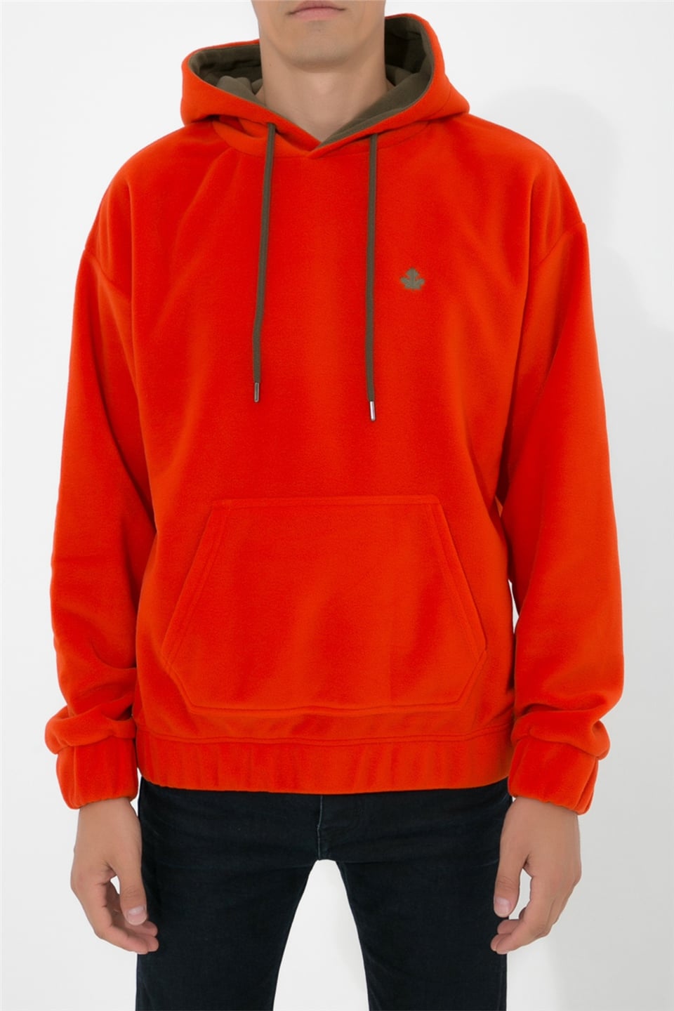 ADAM BOXESOversize Kapüşonlu Polar Sweatshirt Myndo - Turuncu