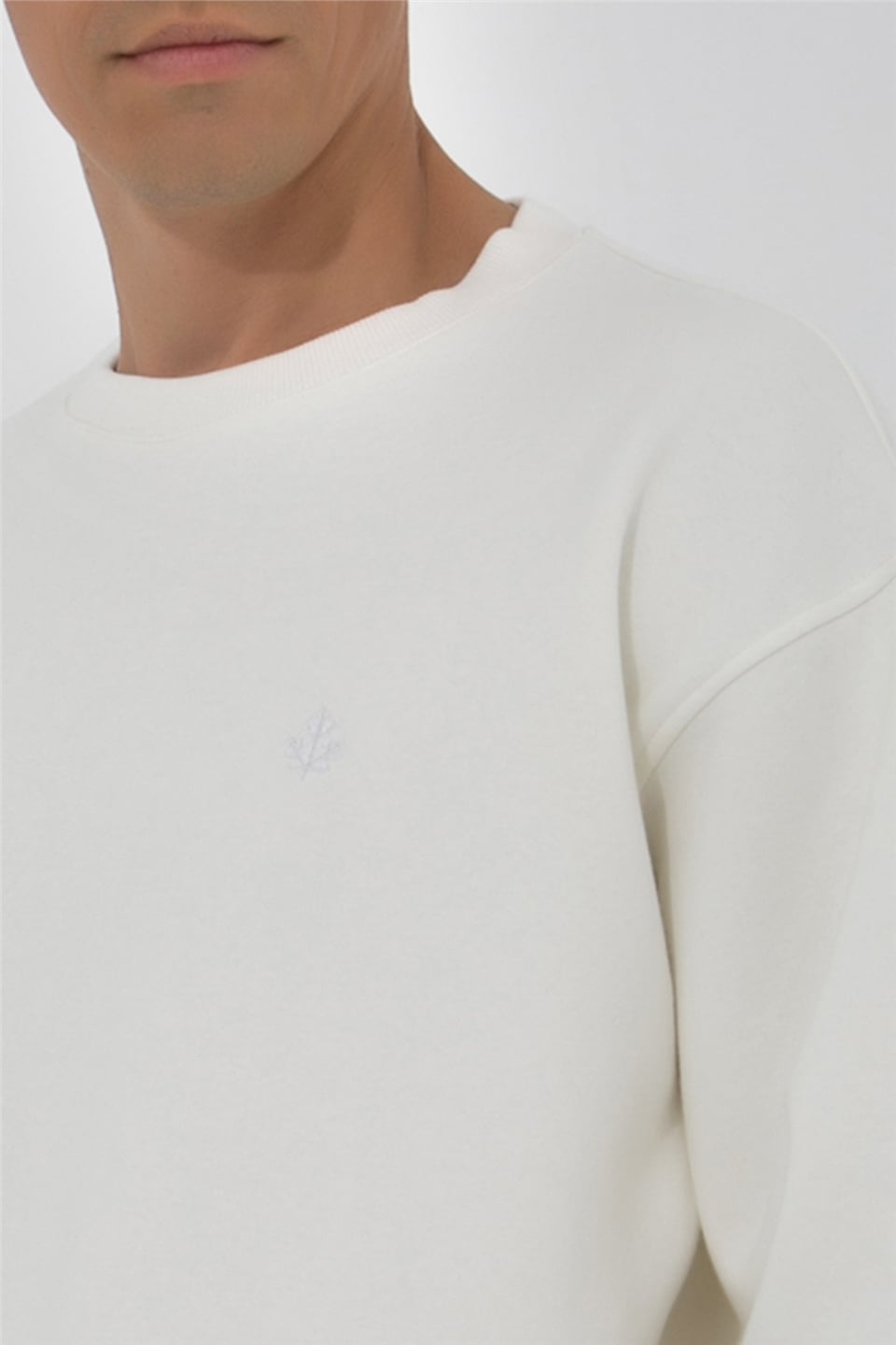 ADAM BOXESOversize O-Yaka Sweatshirt Alinda - Ekru