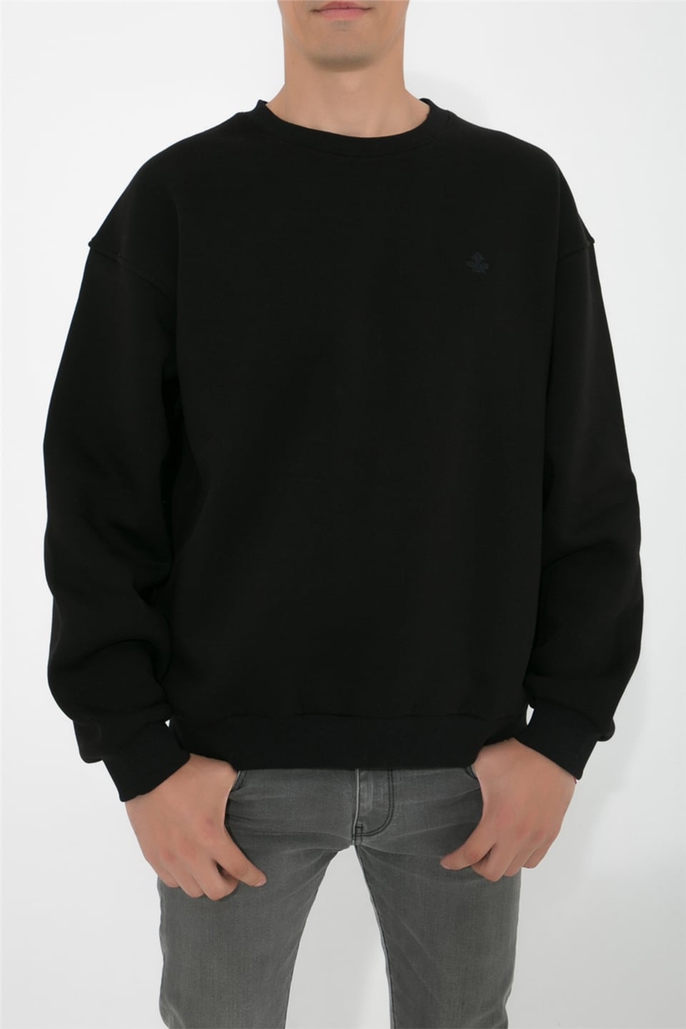 ADAM BOXESOversize O-Yaka Sweatshirt Alinda - Siyah