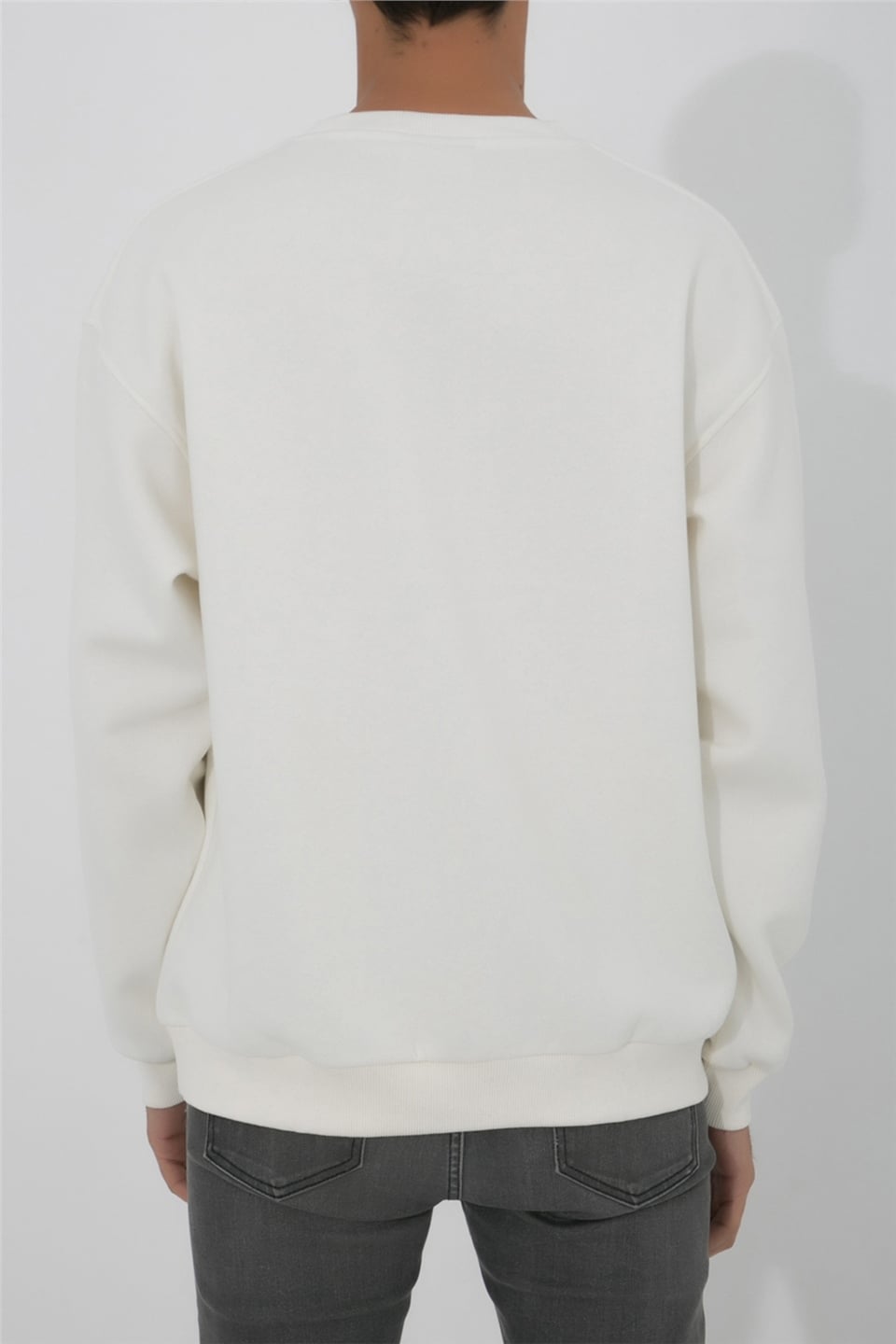 ADAM BOXESOversize O-Yaka Sweatshirt Alinda - Ekru