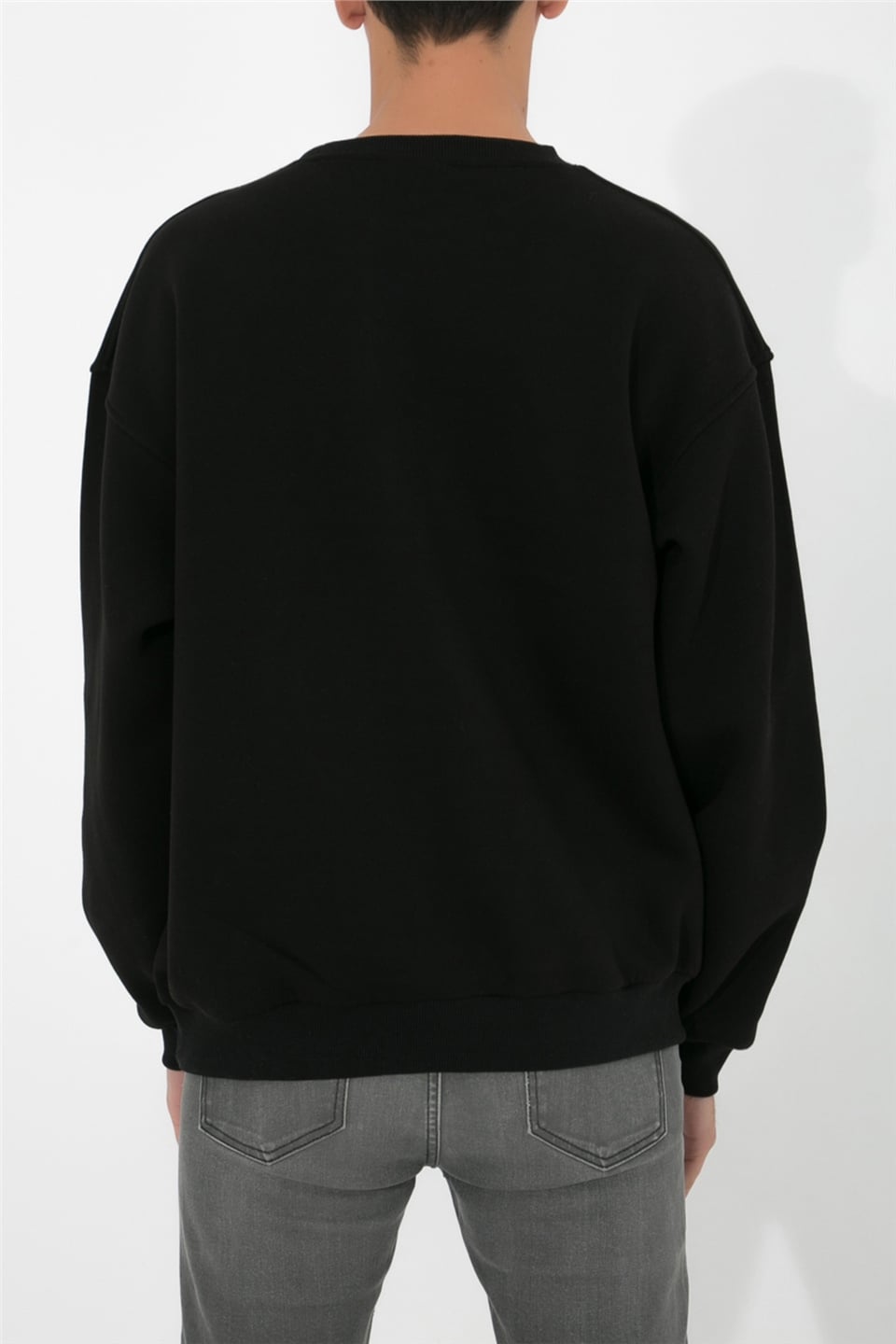 ADAM BOXESOversize O-Yaka Sweatshirt Alinda - Siyah