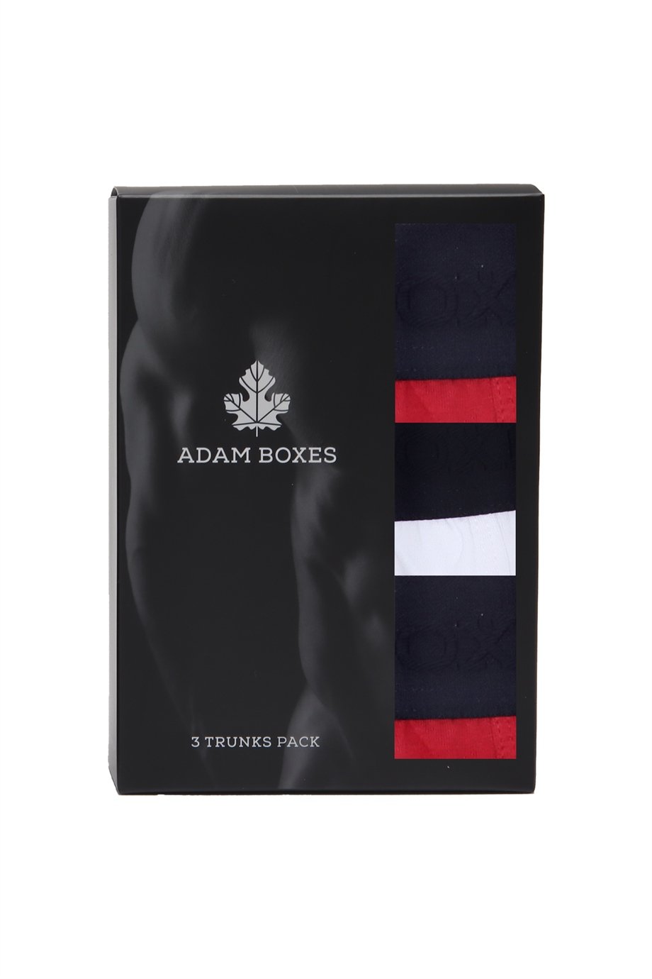 Boxer Trunk Gracia 
3'lü Paket - Bordo, Beyaz